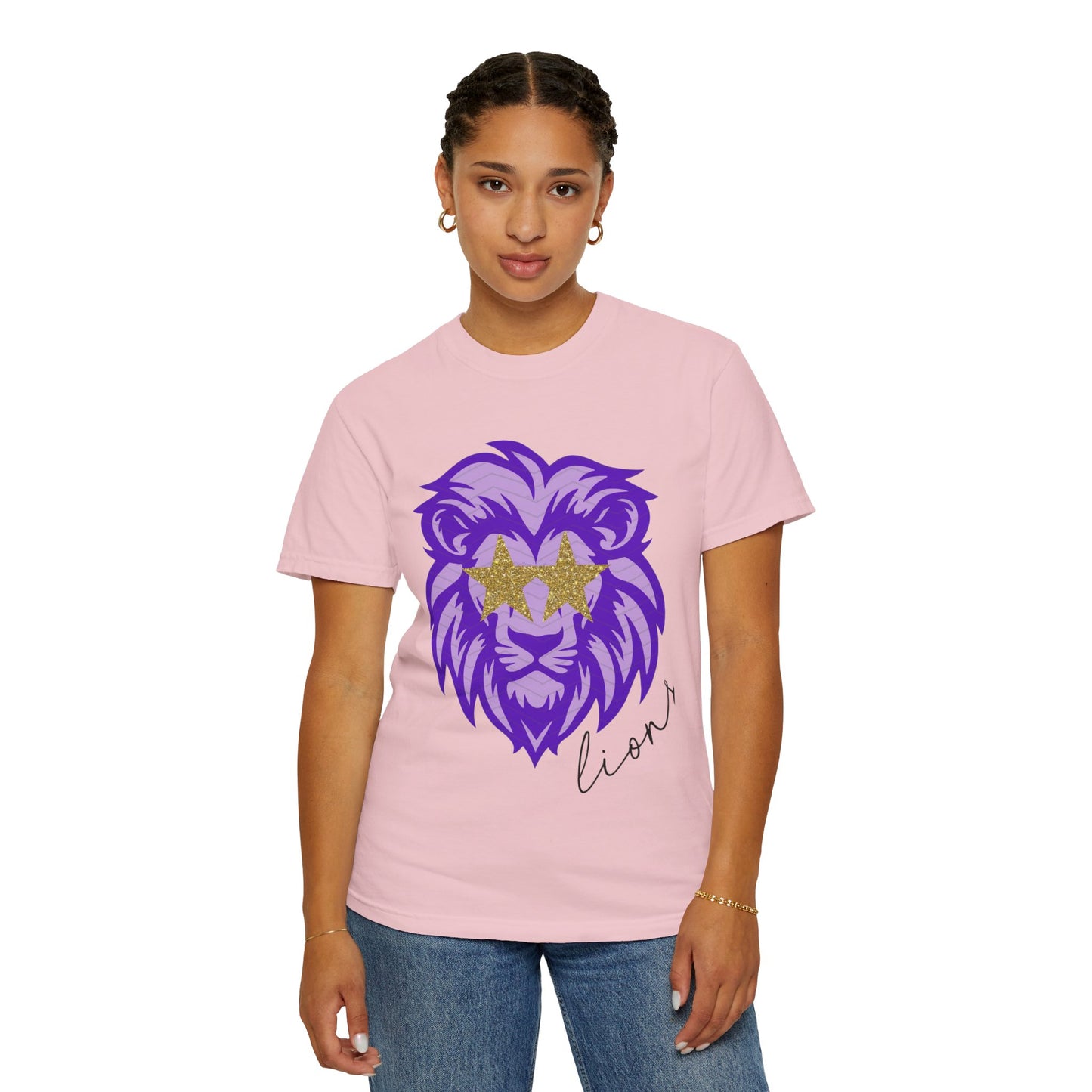 Purple Lion Graphic T-Shirt