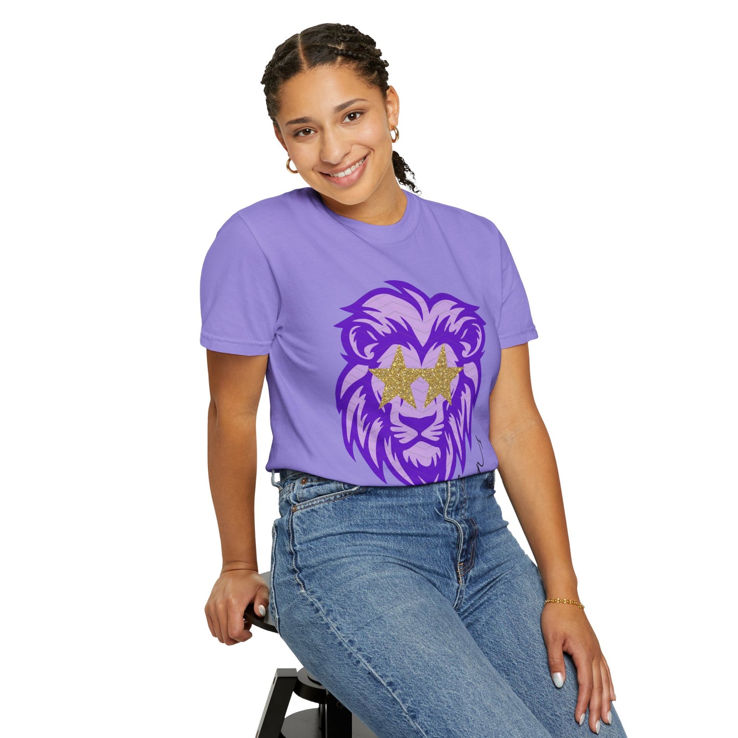 Purple Lion Graphic T-Shirt