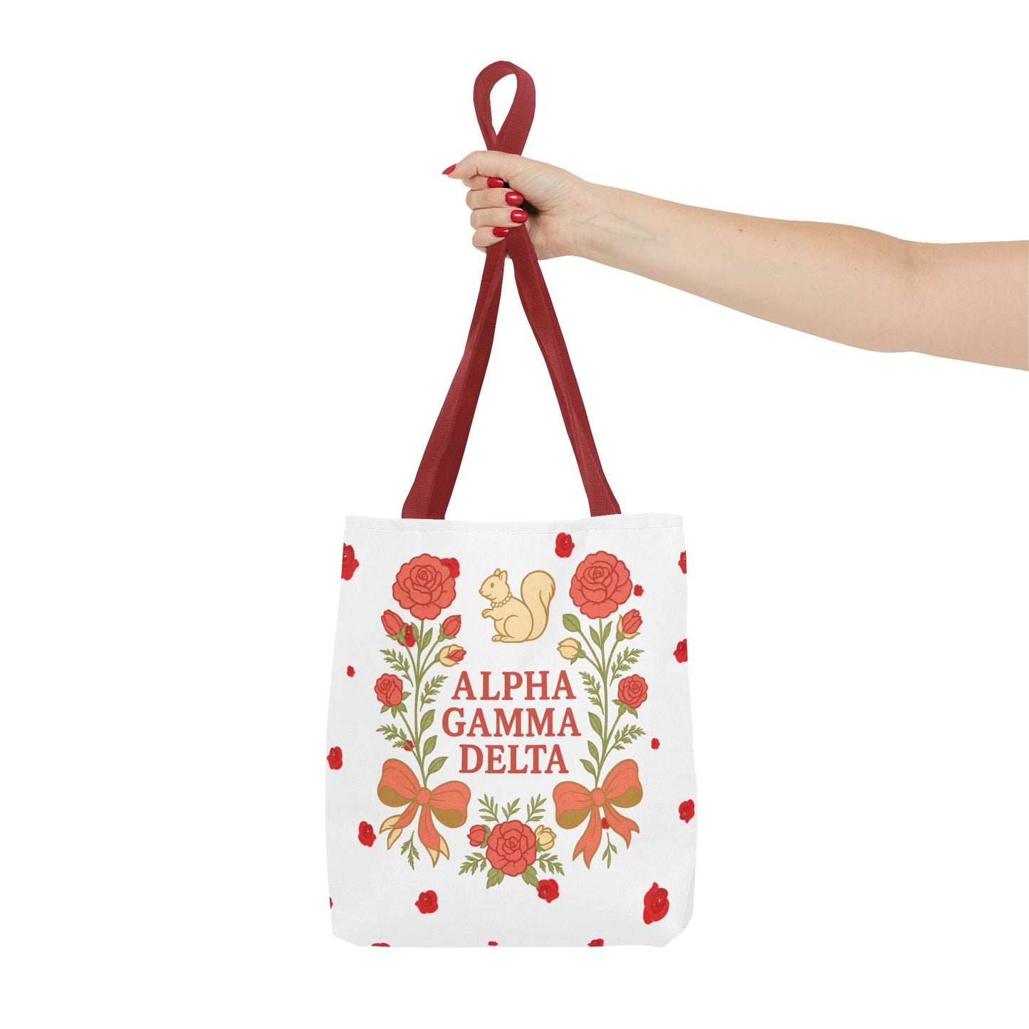 Floral Tote Bag | Alpha Gamma Delta Collection | Perfect for Sorority Events & Graduates