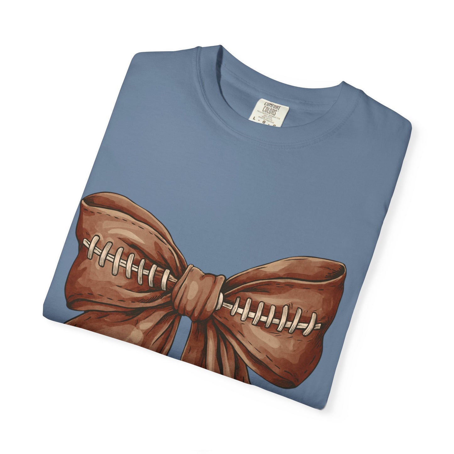 Football Bow T-Shirt: Unisex Casual Wear for Game Day Apparel