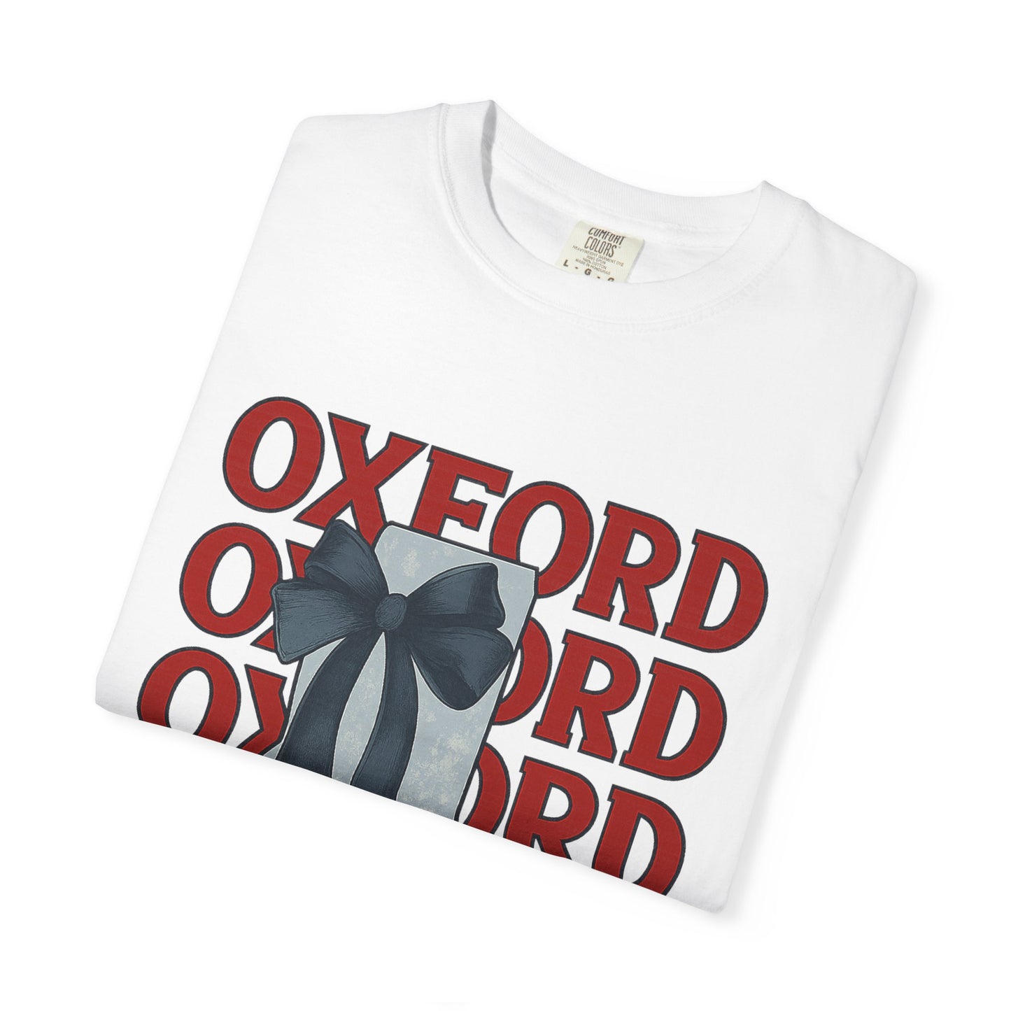 Oxford Bow Graphic Tee, Casual Unisex T-shirt, Gift for Students, College Apparel, Trendy Fashion Top, Birthday Gift