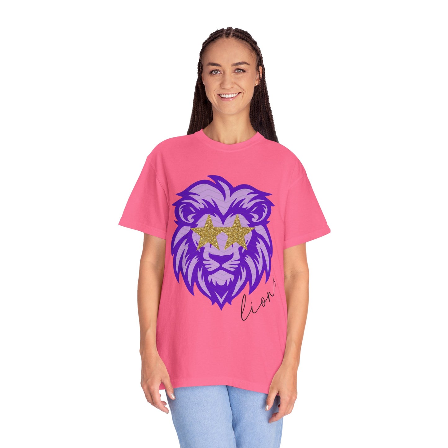 Purple Lion Graphic T-Shirt
