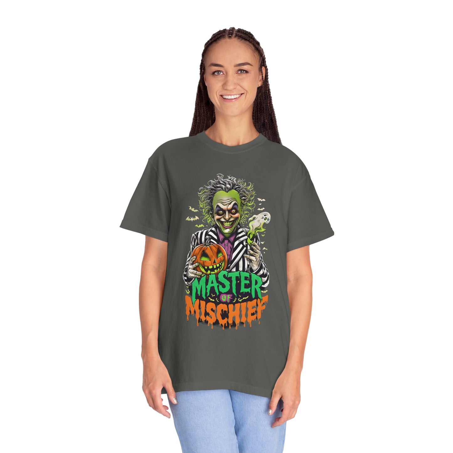 Master of Mischief Unisex T-Shirt, Halloween Party Shirt, Costume Tee, Spooky Gift, Fall Apparel, Graphic Tee