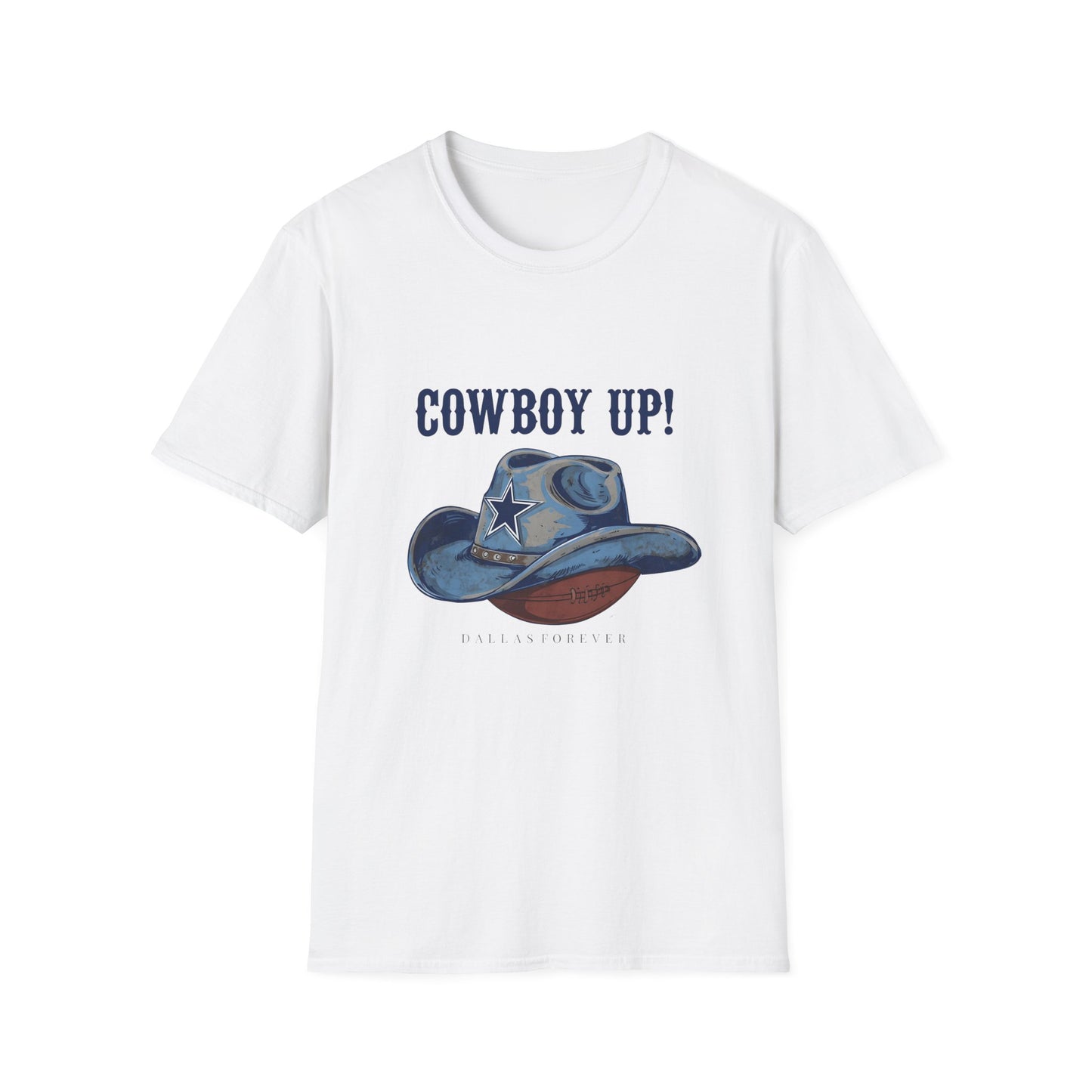 Cowboy Up! Unisex Softstyle T-Shirt - Casual Western Tee for Rodeos, Country Events, Fun Graphic Shirt, Everyday Wear