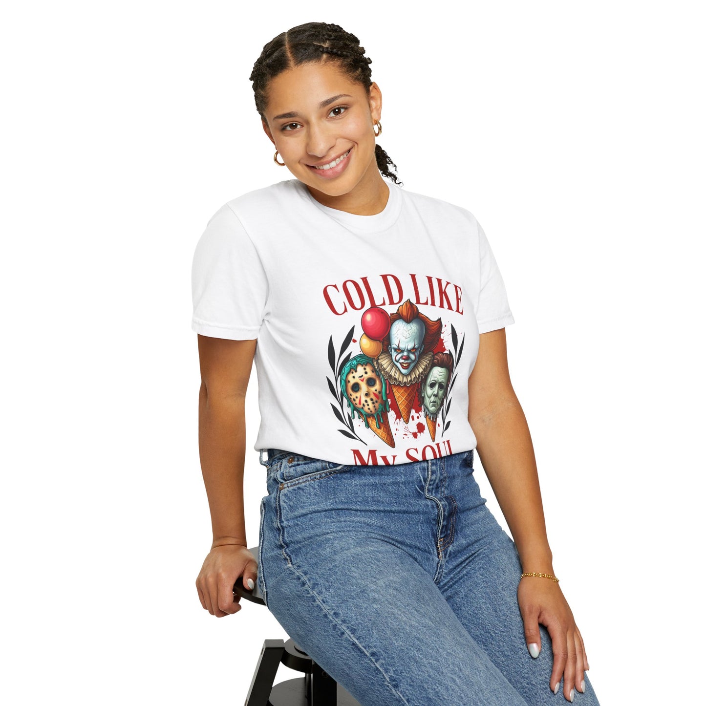 Chilling Soul T-Shirt, Vintage Horror Tee, Unisex Graphic Shirt, Ice Cream Lovers Gift, Fun Movie Merch