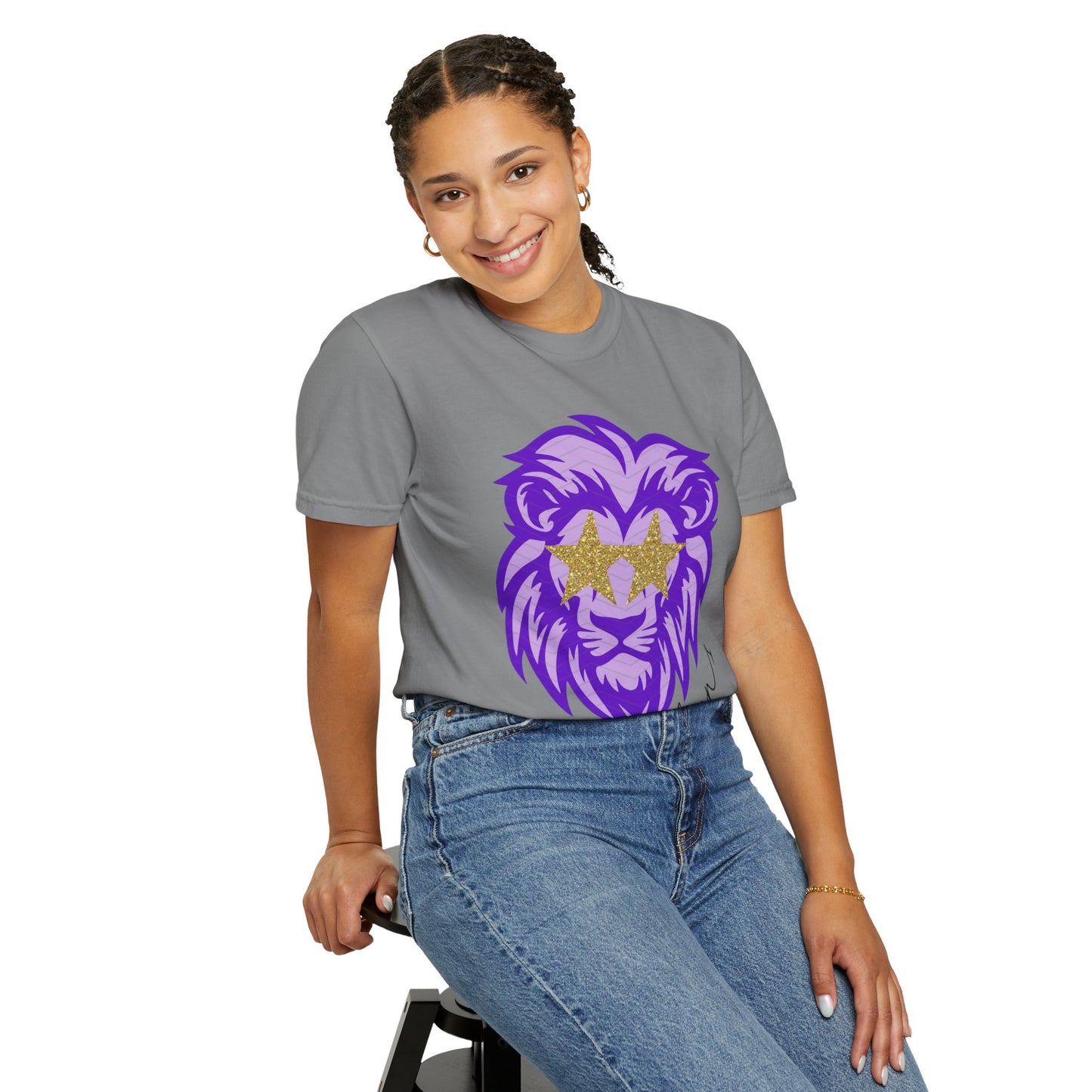 Purple Lion Graphic T-Shirt