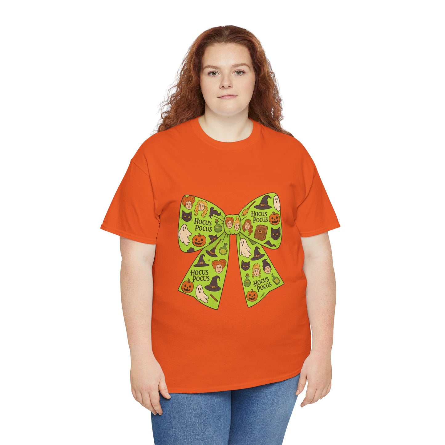 Halloween Graphic Tee, Spooky Season Unisex Shirt, Hocus Pocus Bow Tee, Autumn Style Shirt, Trick or Treat Apparel