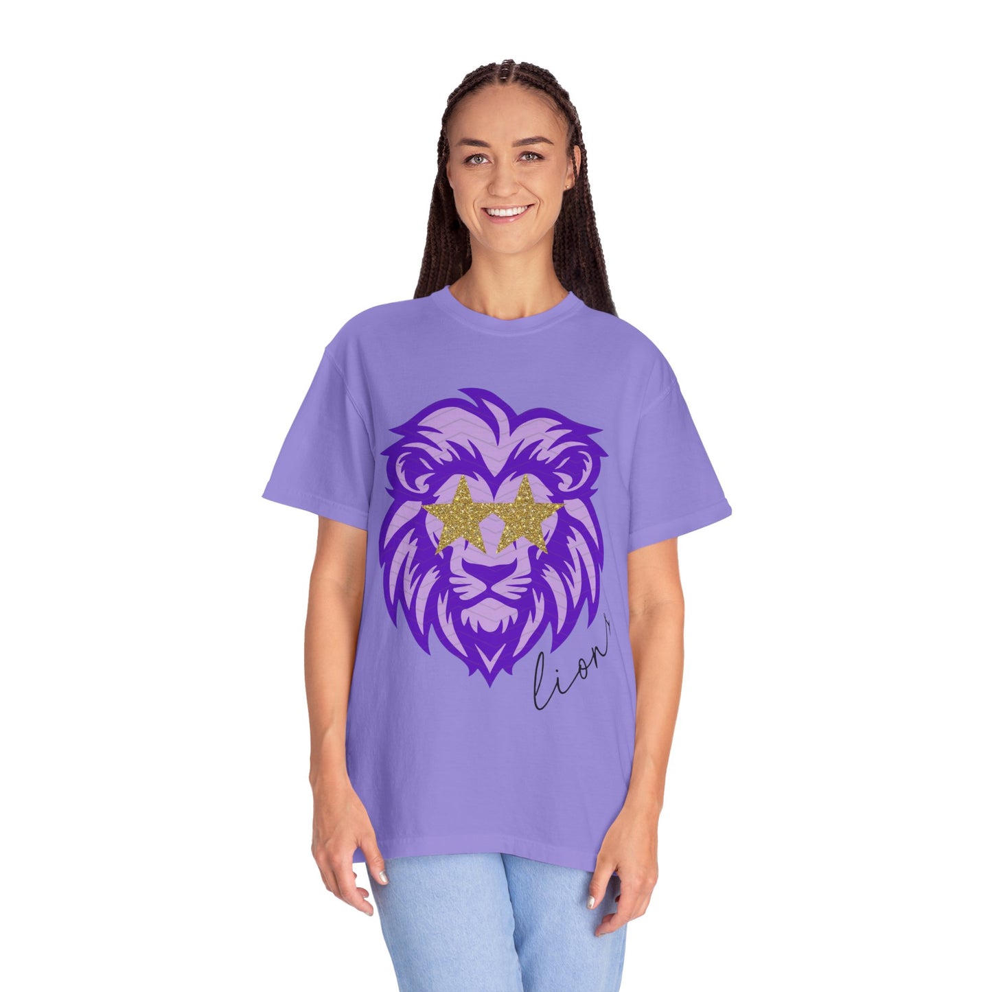 Purple Lion Graphic T-Shirt