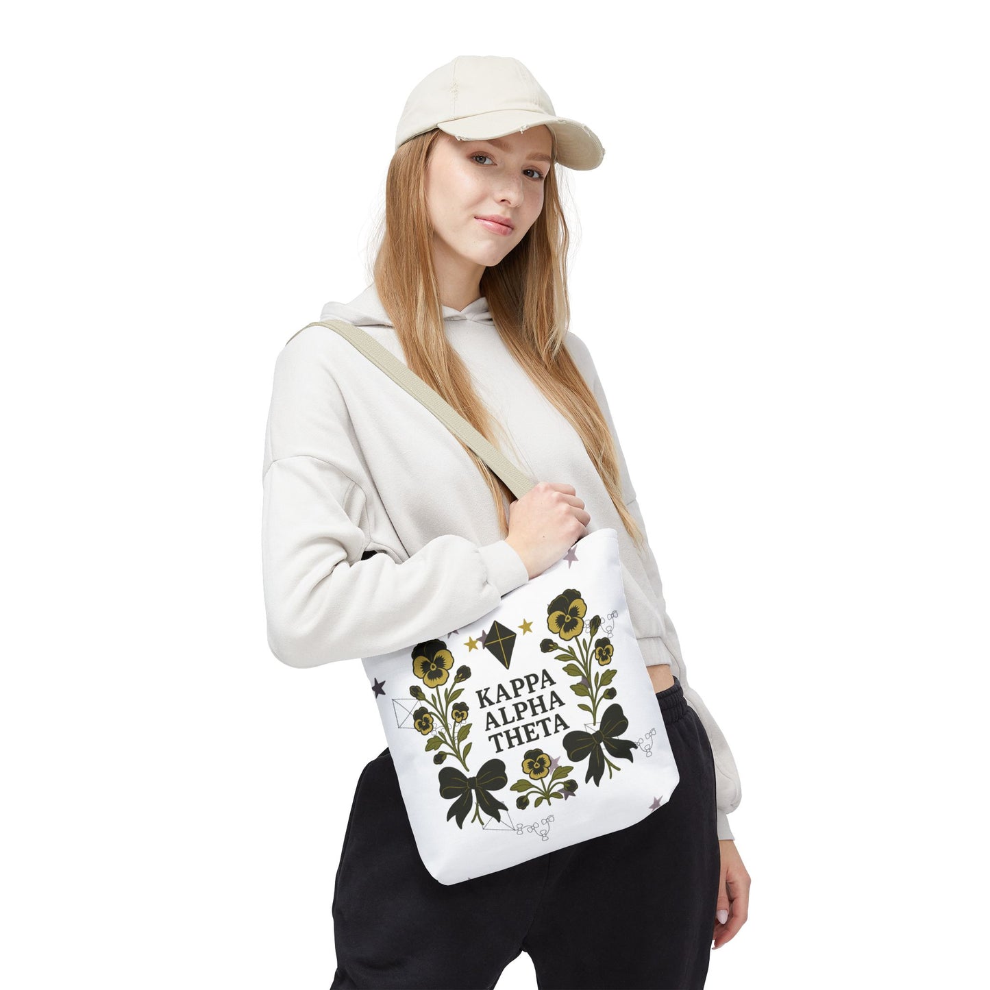Floral Sorority Tote Bag | Kappa Alpha Theta, Eco-Friendly Bag, Gift for Sisters, College Accessory, Summer Outing Bag