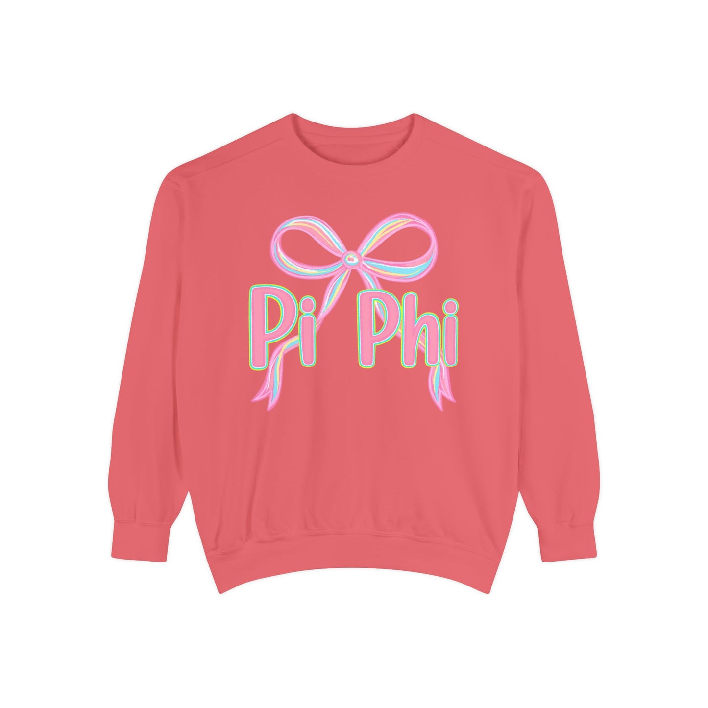 PiPhi Bow Unisex Sweatshirt, Cute Sorority Apparel, Comfortable Sweatshirt, Gift for Sorority Sisters, Soft Fashion Essentials