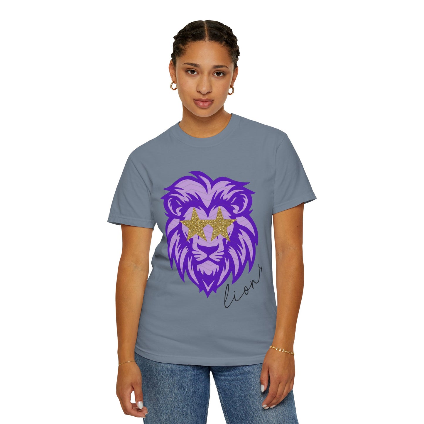 Purple Lion Graphic T-Shirt