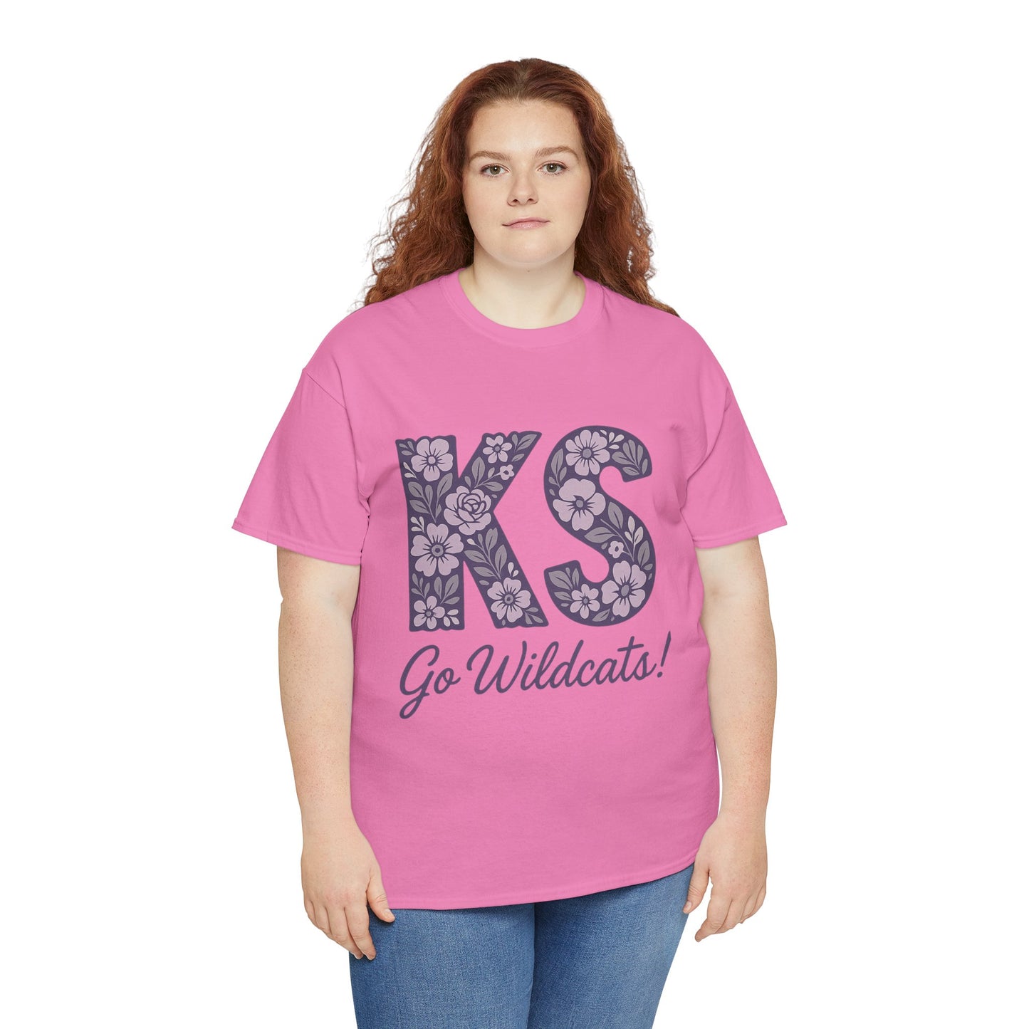 KS Floral Team Spirit Tee: Celebrate Kansas State Wildcats in Style, Perfect for Sports Events, Gifts, & Casual Wear