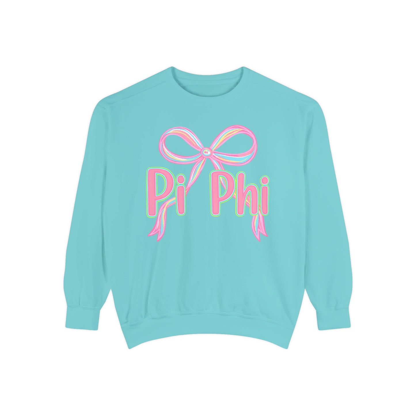 PiPhi Bow Unisex Sweatshirt, Cute Sorority Apparel, Comfortable Sweatshirt, Gift for Sorority Sisters, Soft Fashion Essentials