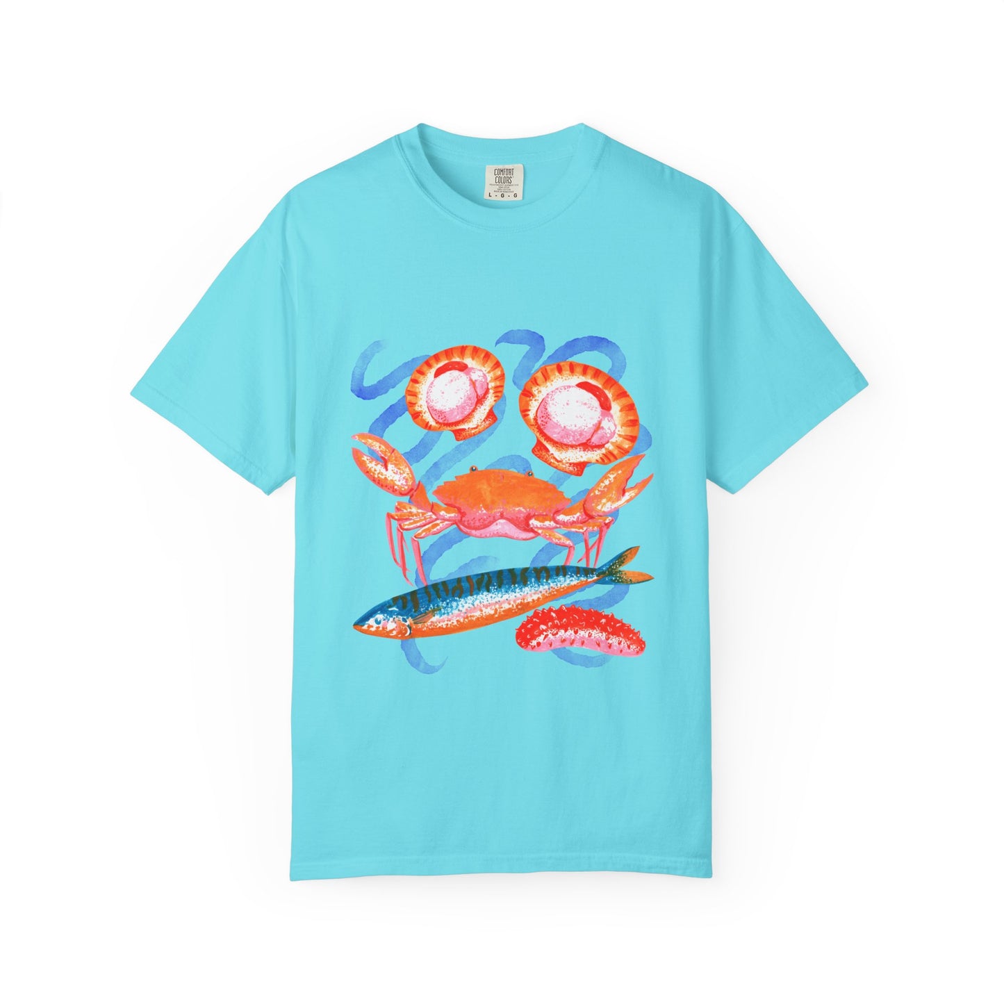 Retro Seafood Graphic T-Shirt - Fresh Catch Comfort Colors Tee