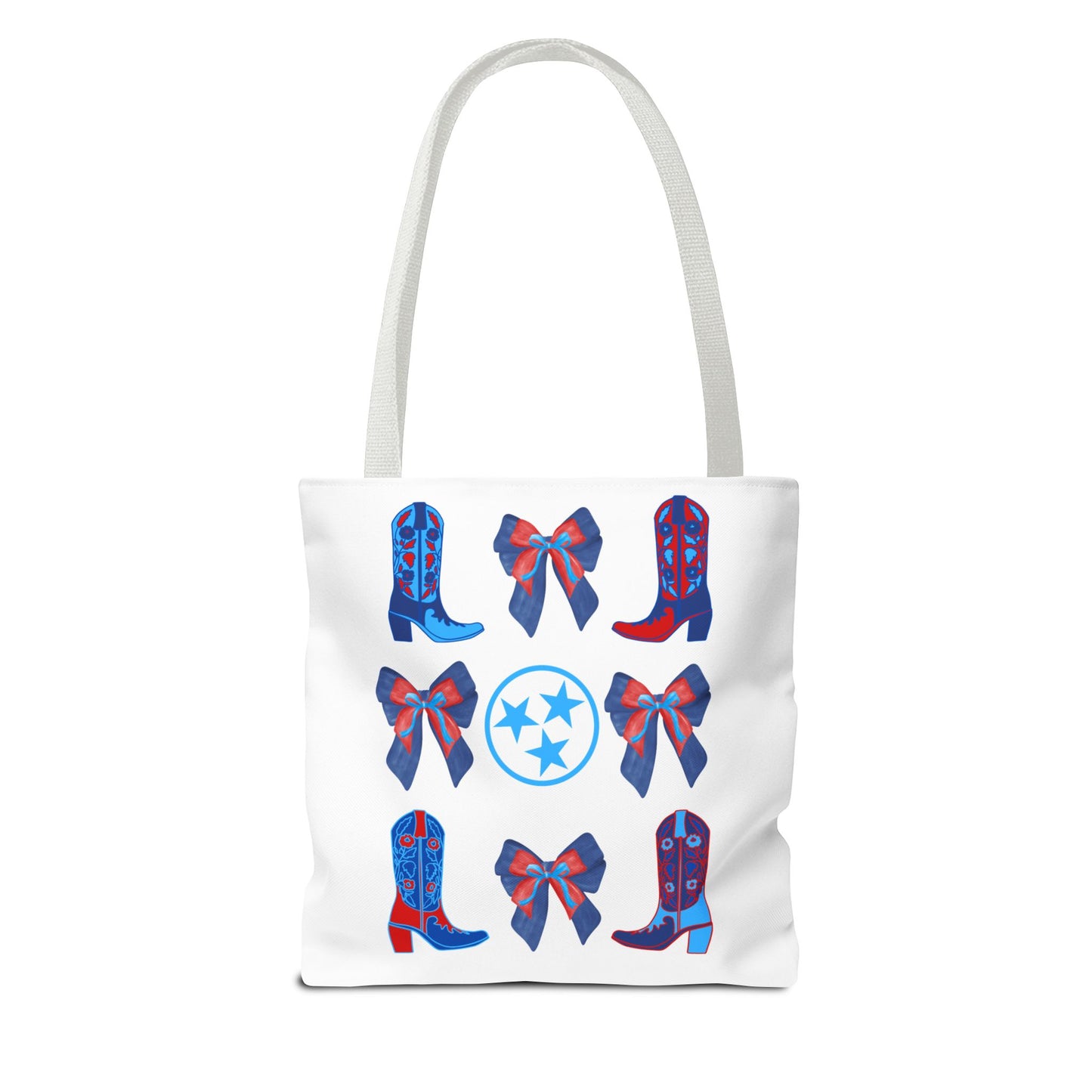 Tote Bag - Tennessee Titans Coquette Bow Design - Titan Up NFL Game Day Gift Nashville TN