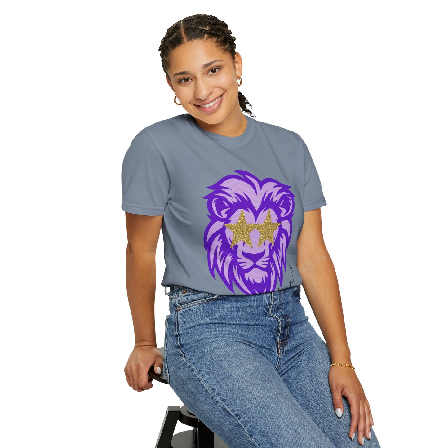 Purple Lion Graphic T-Shirt