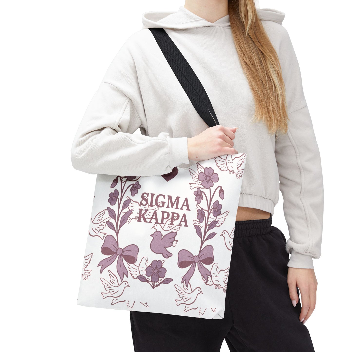 Sigma Kappa Floral Tote Bag | Sorority Gift, Eco-Friendly Carry-All, College Accessory, Stylish Shopping Bag, Chic Beach Tote