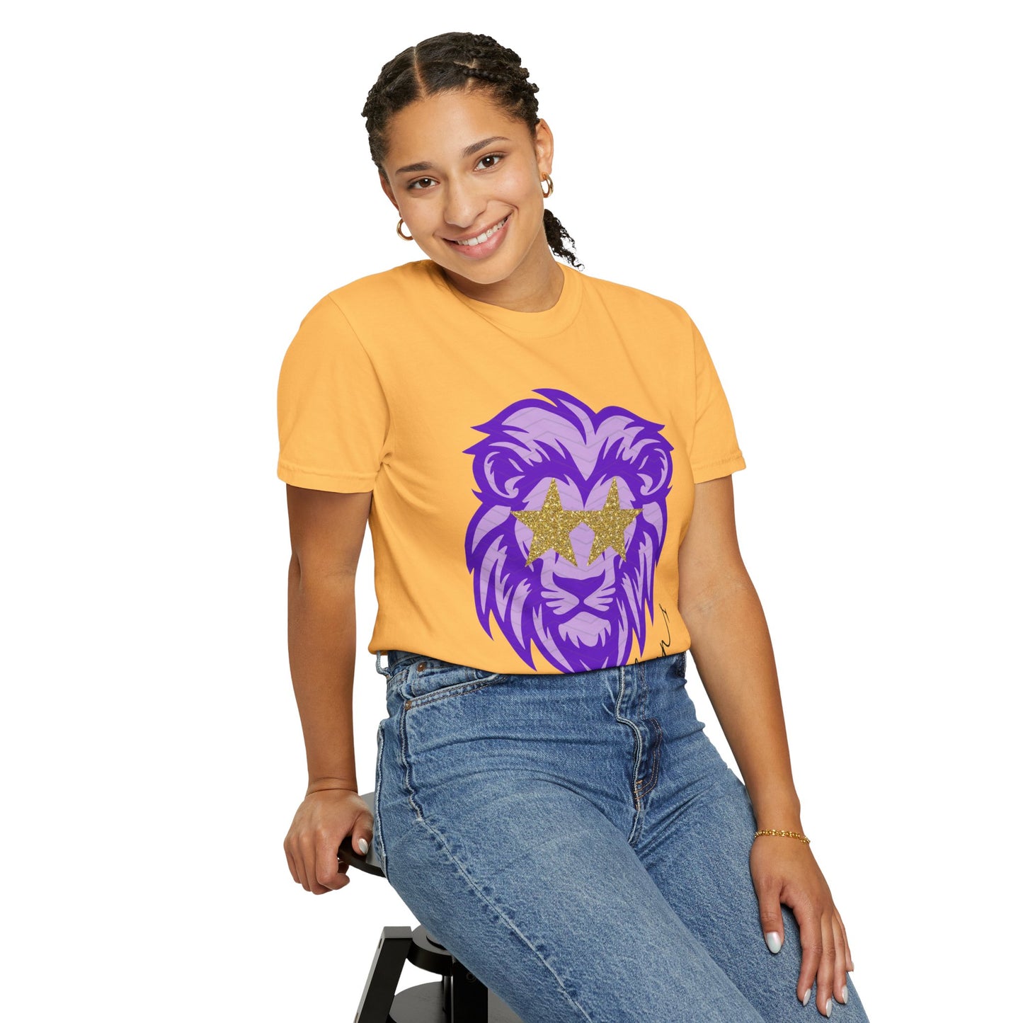 Purple Lion Graphic T-Shirt