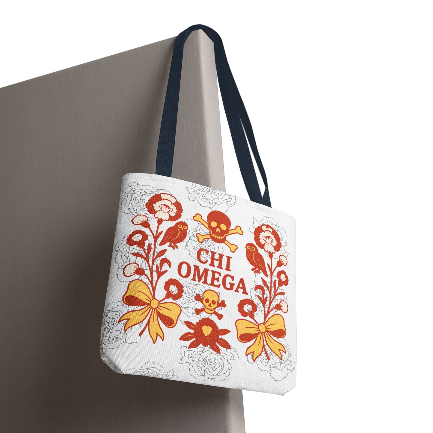 Chi Omega Floral Tote Bag