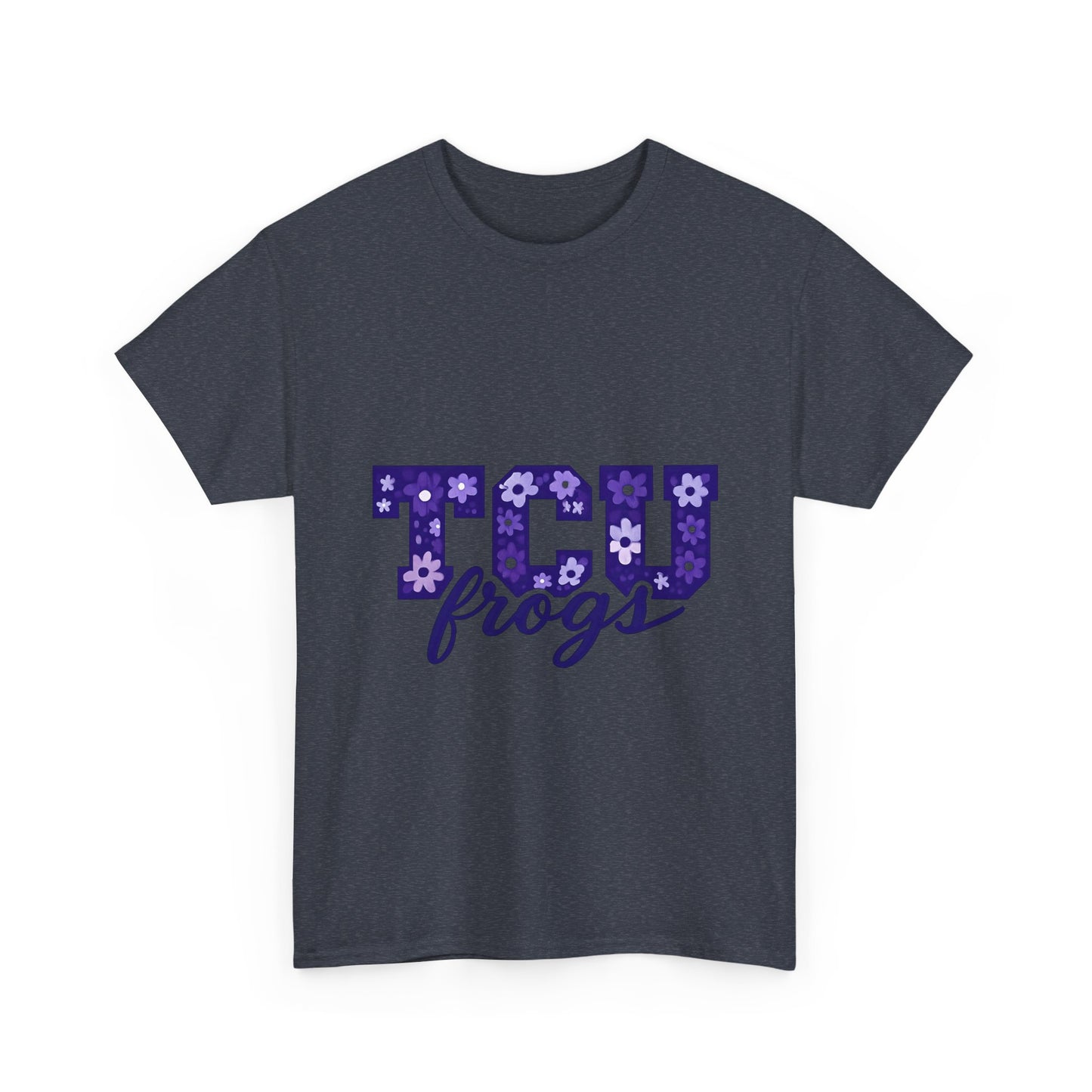TCU Frogs Unisex Heavy Cotton Tee - College Shirt, Student Apparel, Casual Wear, Graduation Gift, Sports Fan Tee
