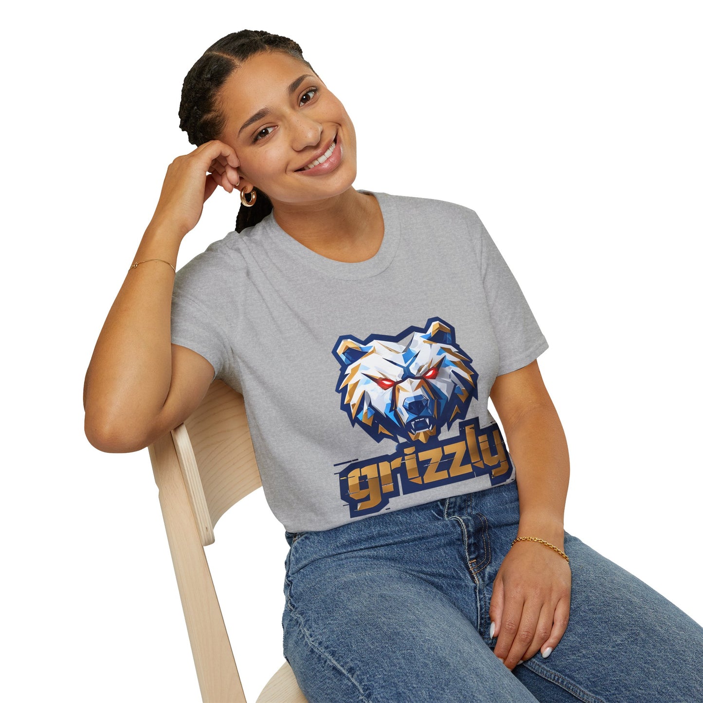 Grizzly Memphis Bear Graphic Tee, Unisex Softstyle T-Shirt, Memphis Basketball Fan, Memphis Grizz, 901, Go Grizz