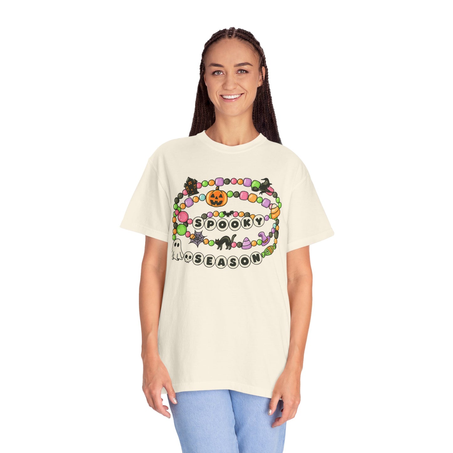 Spooky Season Friendship Bracelet T-shirt | Halloween Fun, Unisex Tee