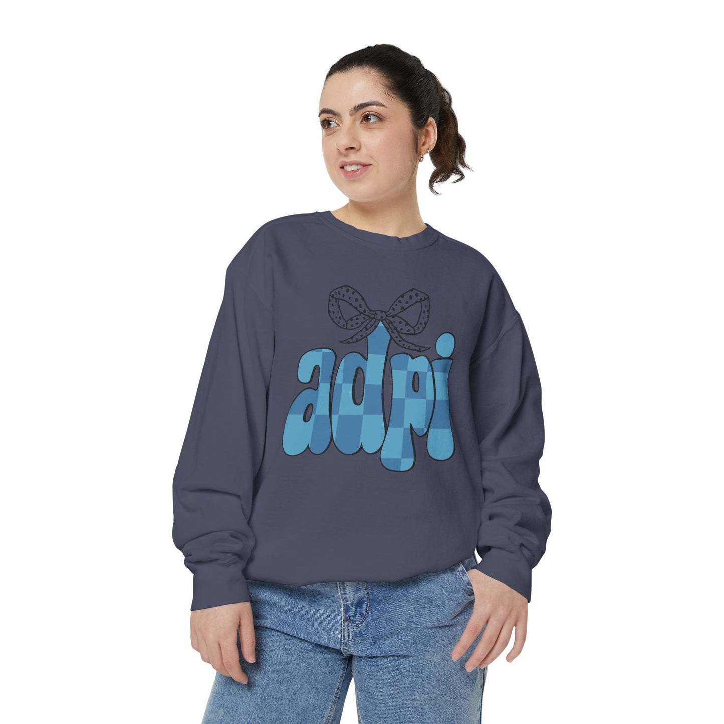 ADeltaPI Bow Design Unisex Sweatshirt - Cozy Casual Wear, comfort colors