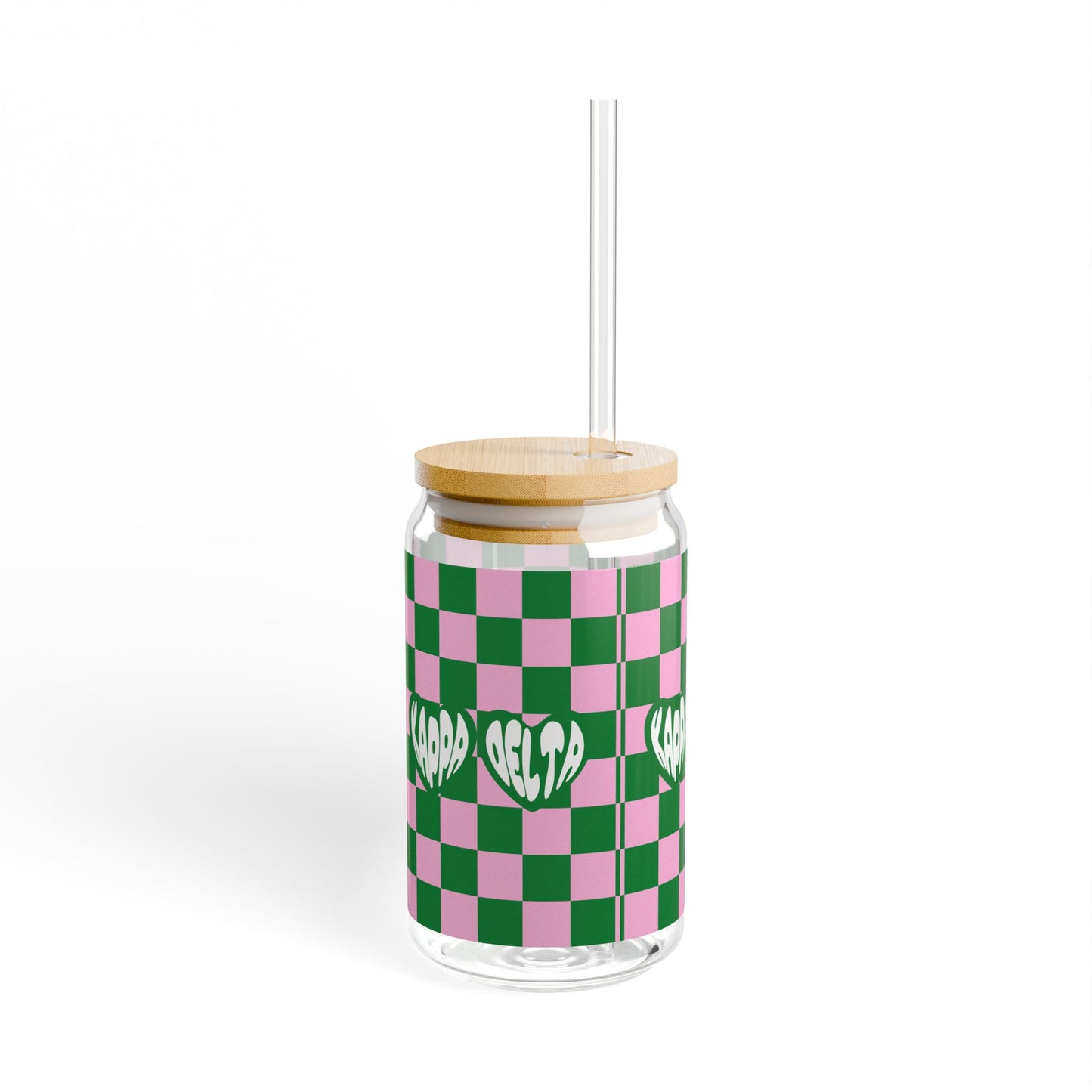 Kappa Delta Sipper Glass, 16oz | Cute Chevron Drinkware, Graduation Gifts, Sorority Merchandise, Eco-Friendly Cup