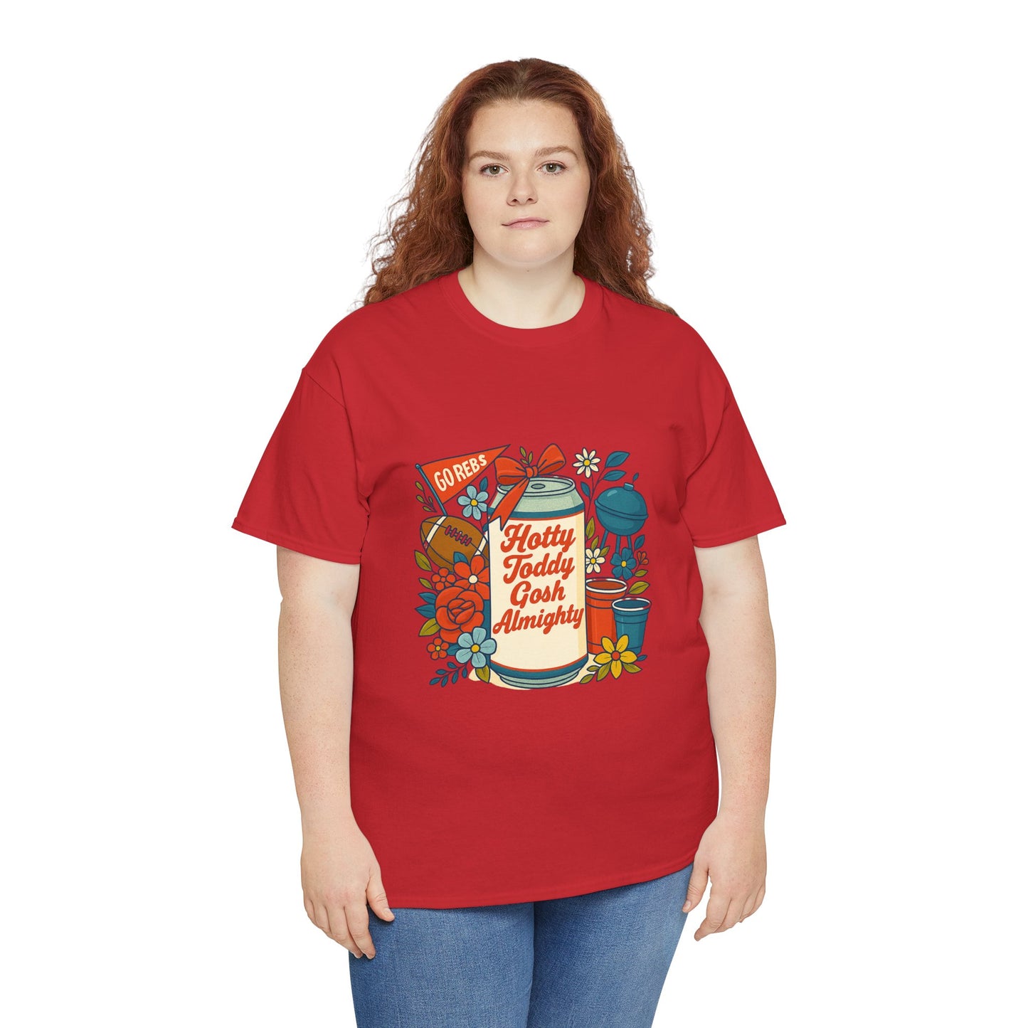 Hotty Toddy Heavy Cotton Tee - Unisex Graphic T-Shirt, Casual Wear, College Apparel, Gift for Students, Spring Break Fashion