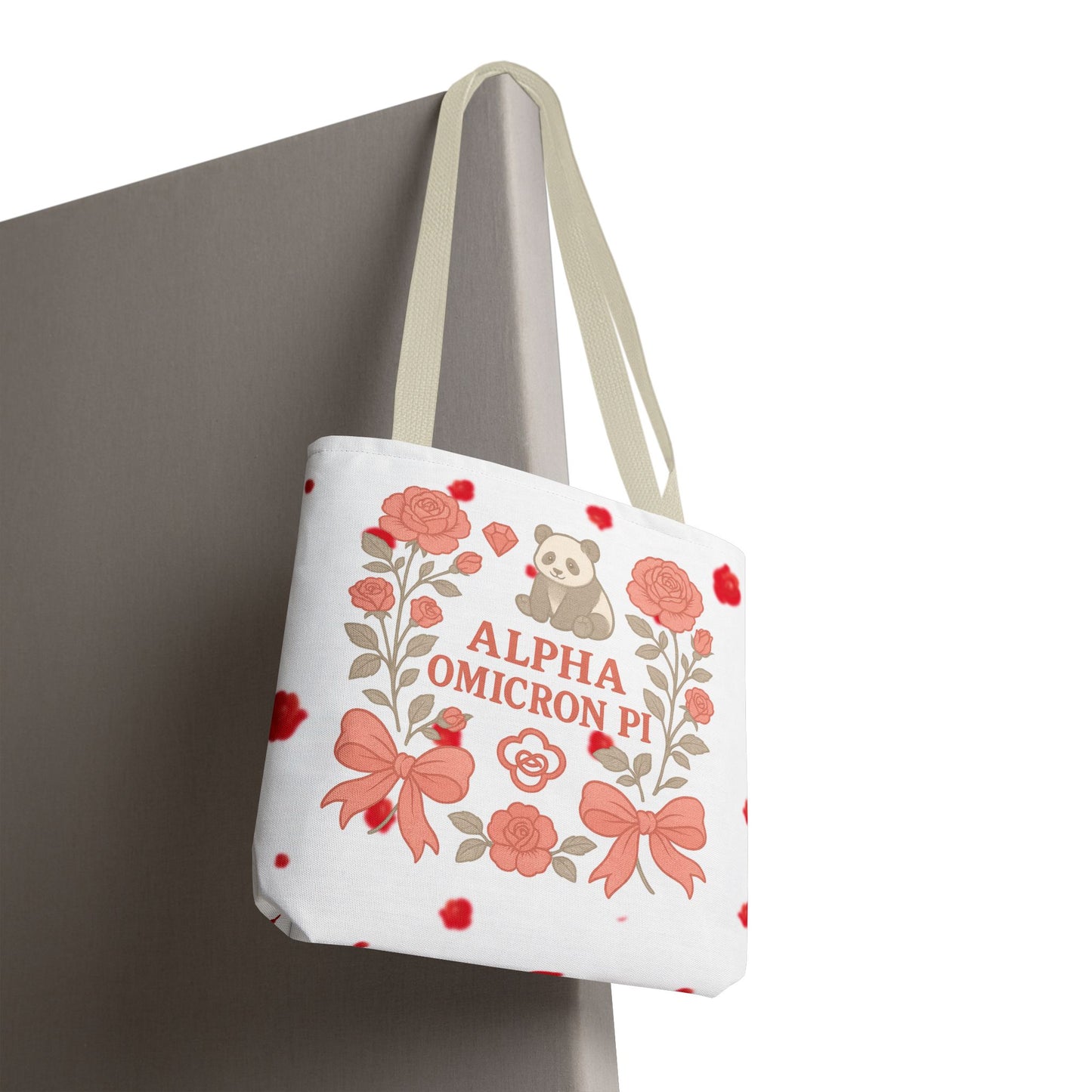 Floral Alpha Omicron Pi Tote Bag, Sorority Tote, Gift for Sisters, College Bag, Cute Everyday Tote