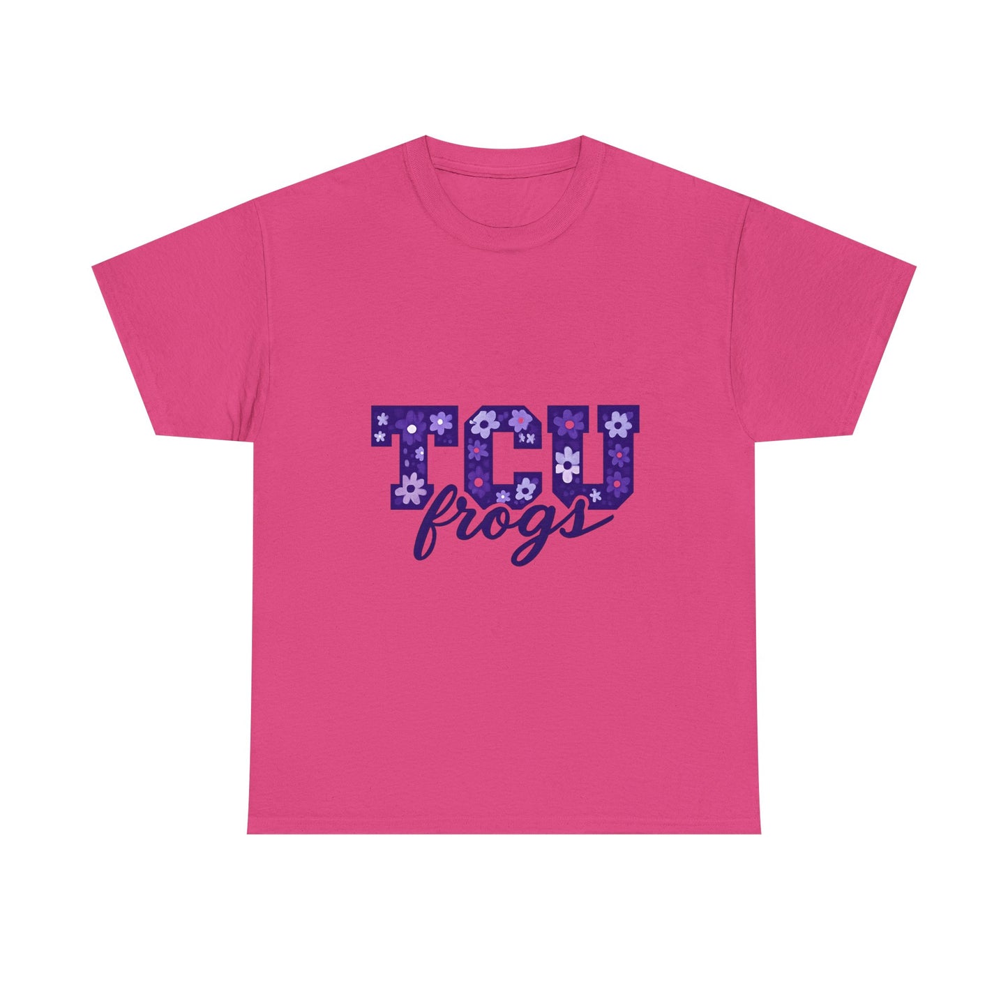TCU Frogs Unisex Heavy Cotton Tee - College Shirt, Student Apparel, Casual Wear, Graduation Gift, Sports Fan Tee