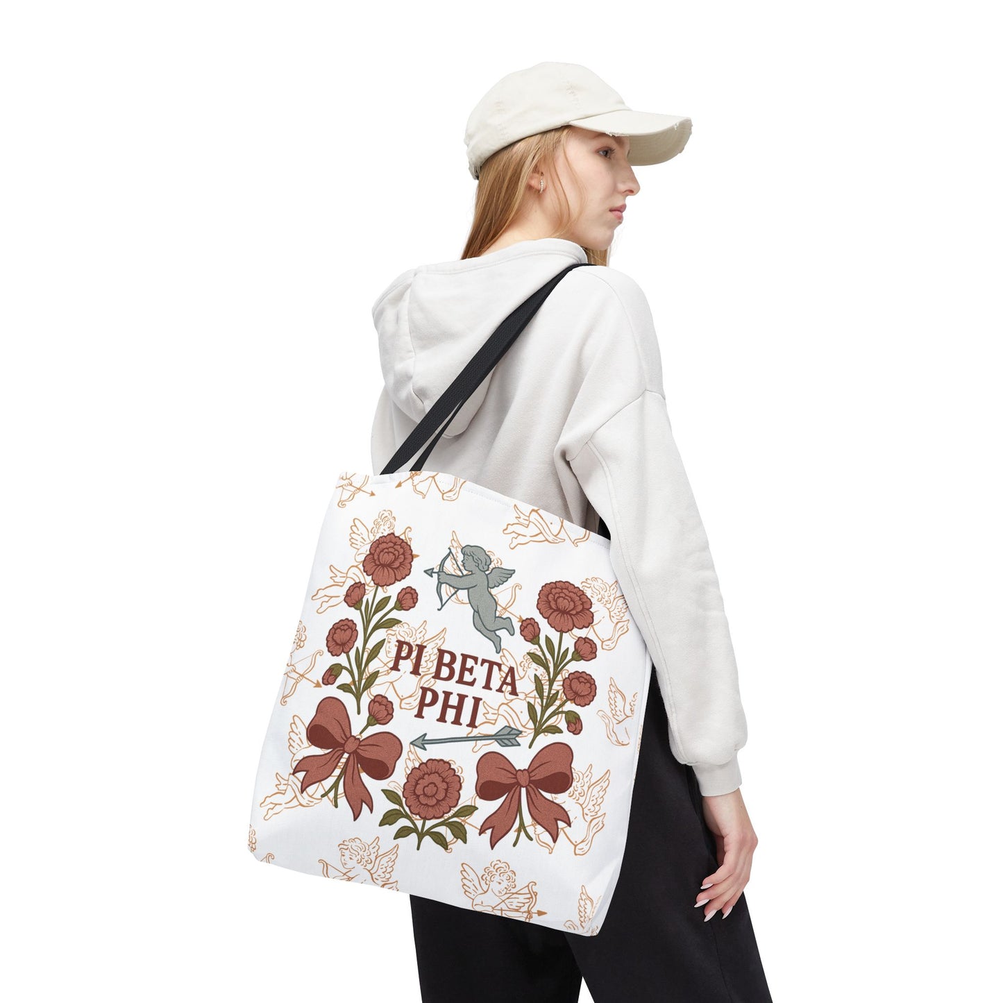 Floral Pi Phi Sorority Tote Bag