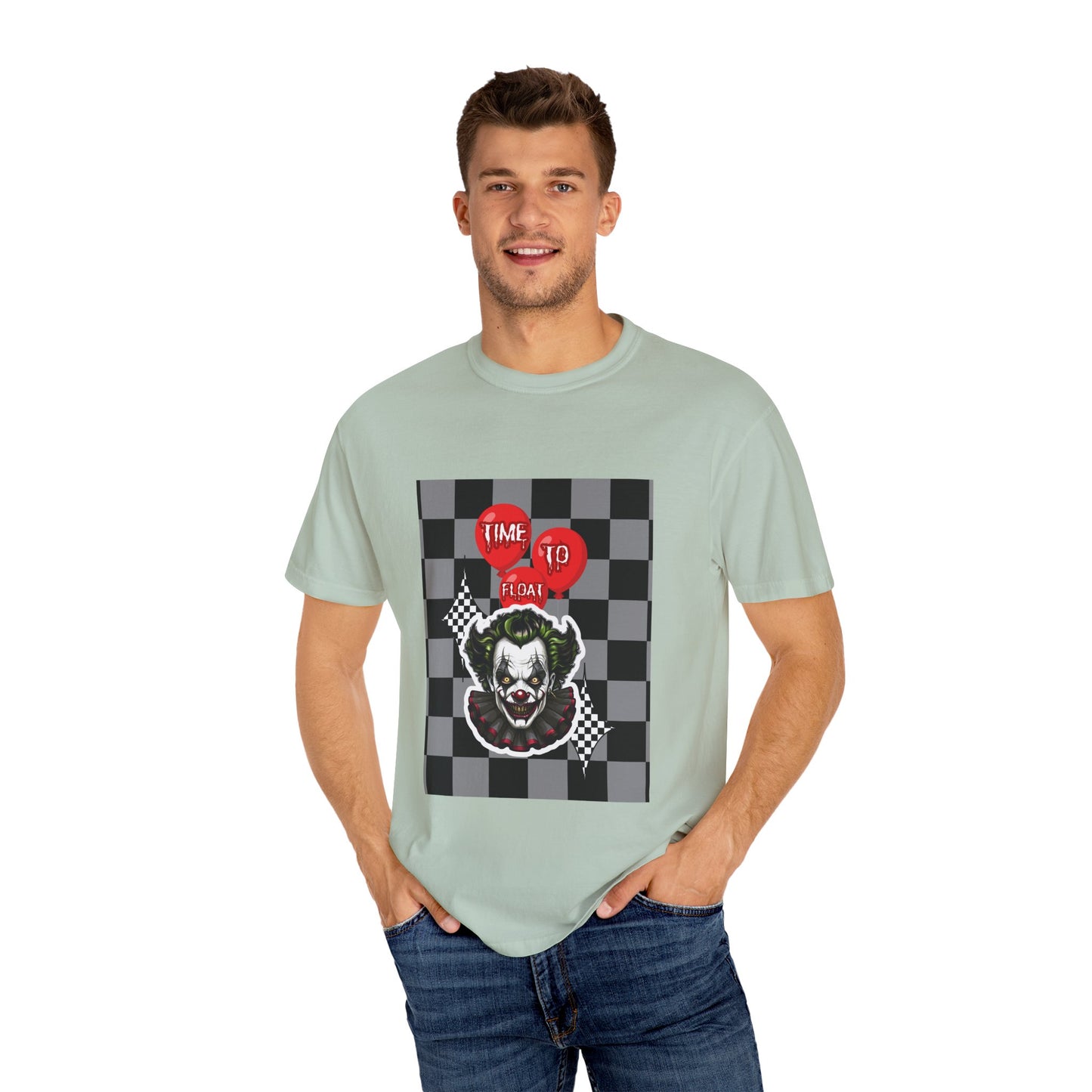 Creepy Clown Graphic T-Shirt, Halloween Costume Tee, Unisex Horror Shirt, Fun Gift for Fans, Graphic Novelty Wear, Casual Outfit