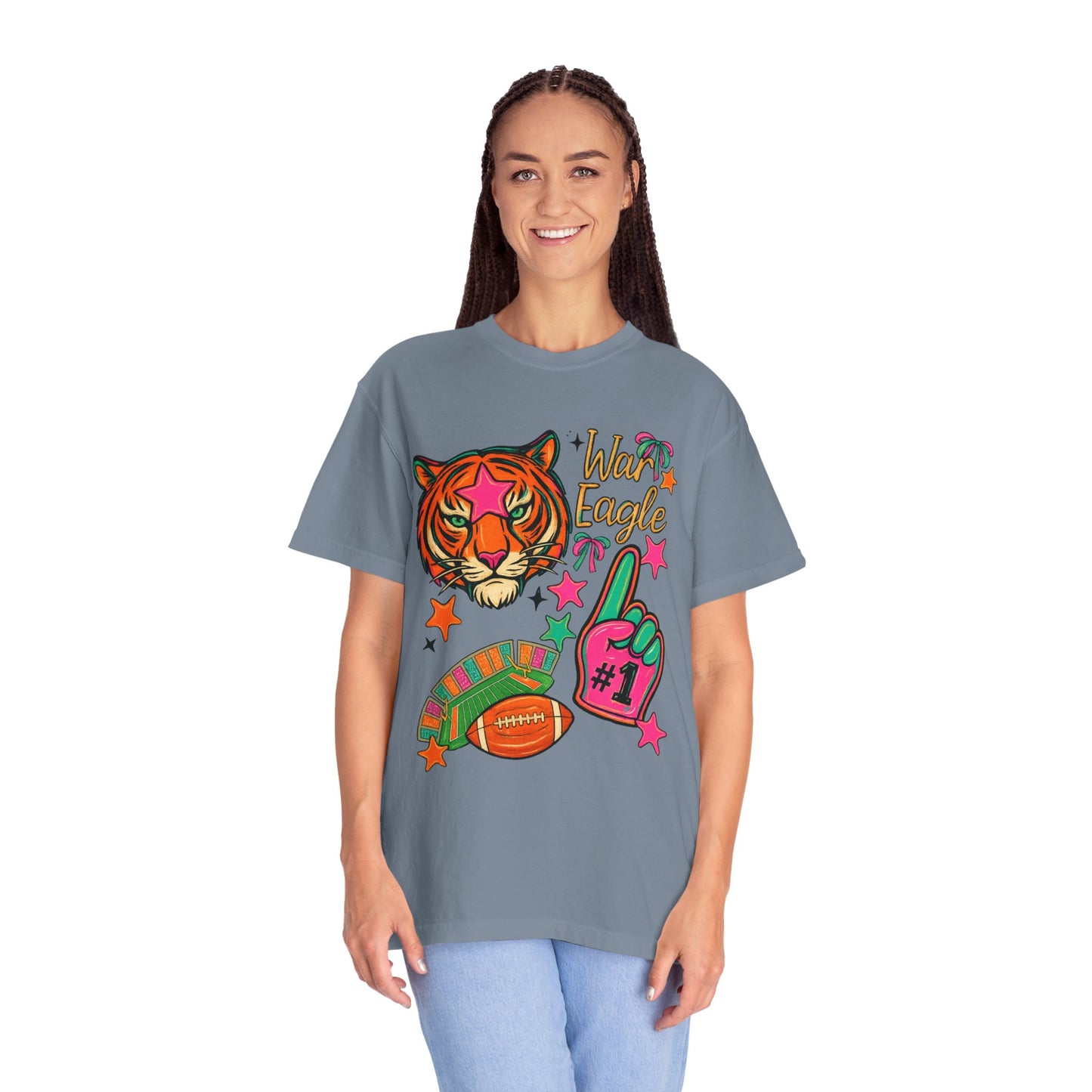 Vintage Preppy Tiger Football Game Day Unisex T-shirt