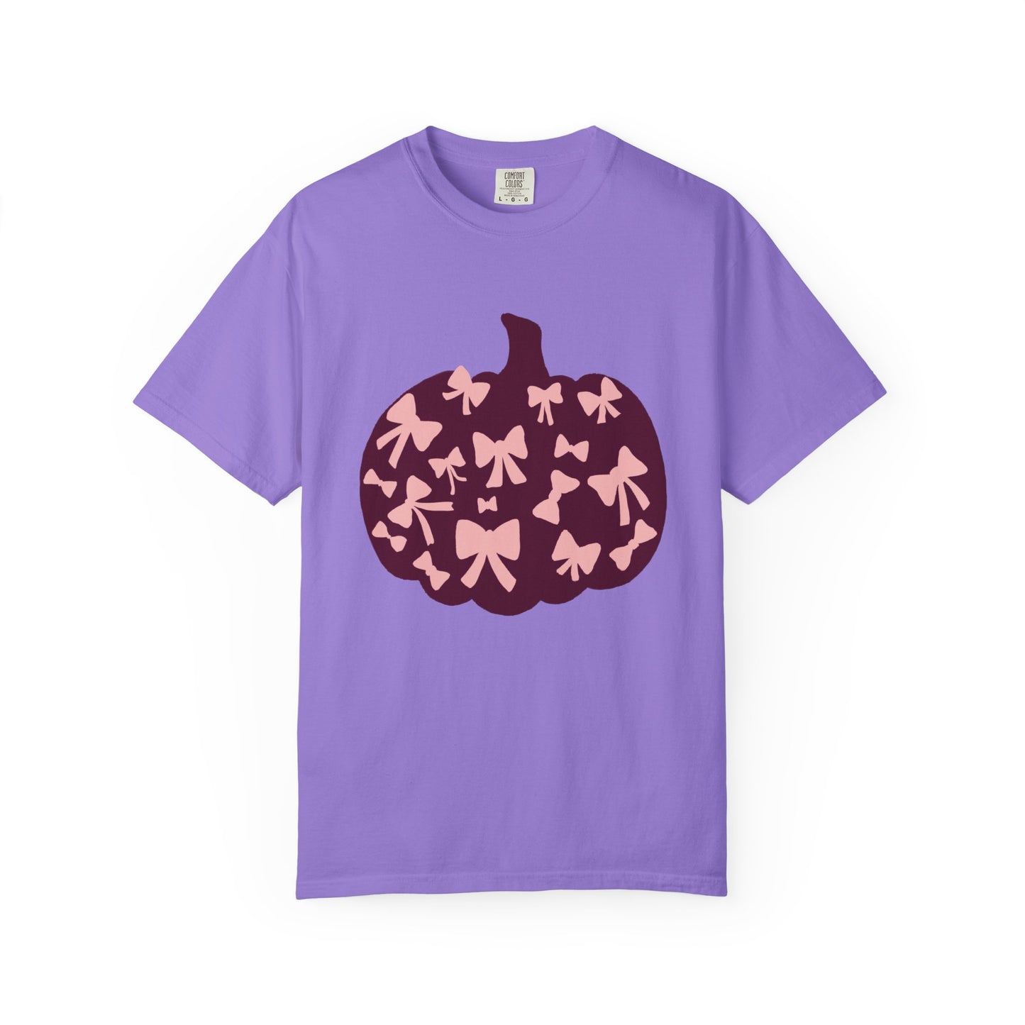 Pumpkin Bow Graphic Tee | Unisex Fall T-Shirt, Halloween Top, Cute Autumn Shirt, Gift for Her, Festival Wear