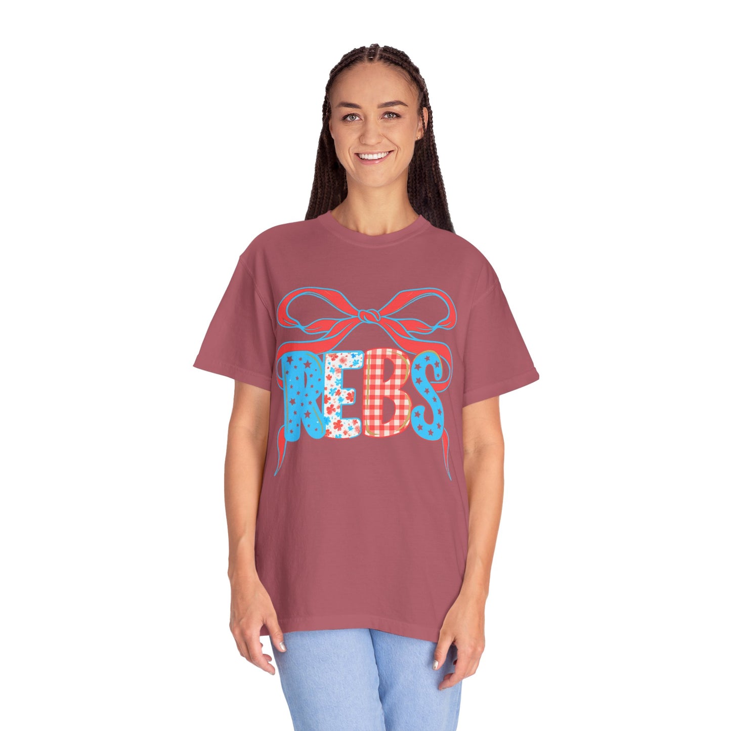 MS Rebs Floral Patriotic T-Shirt