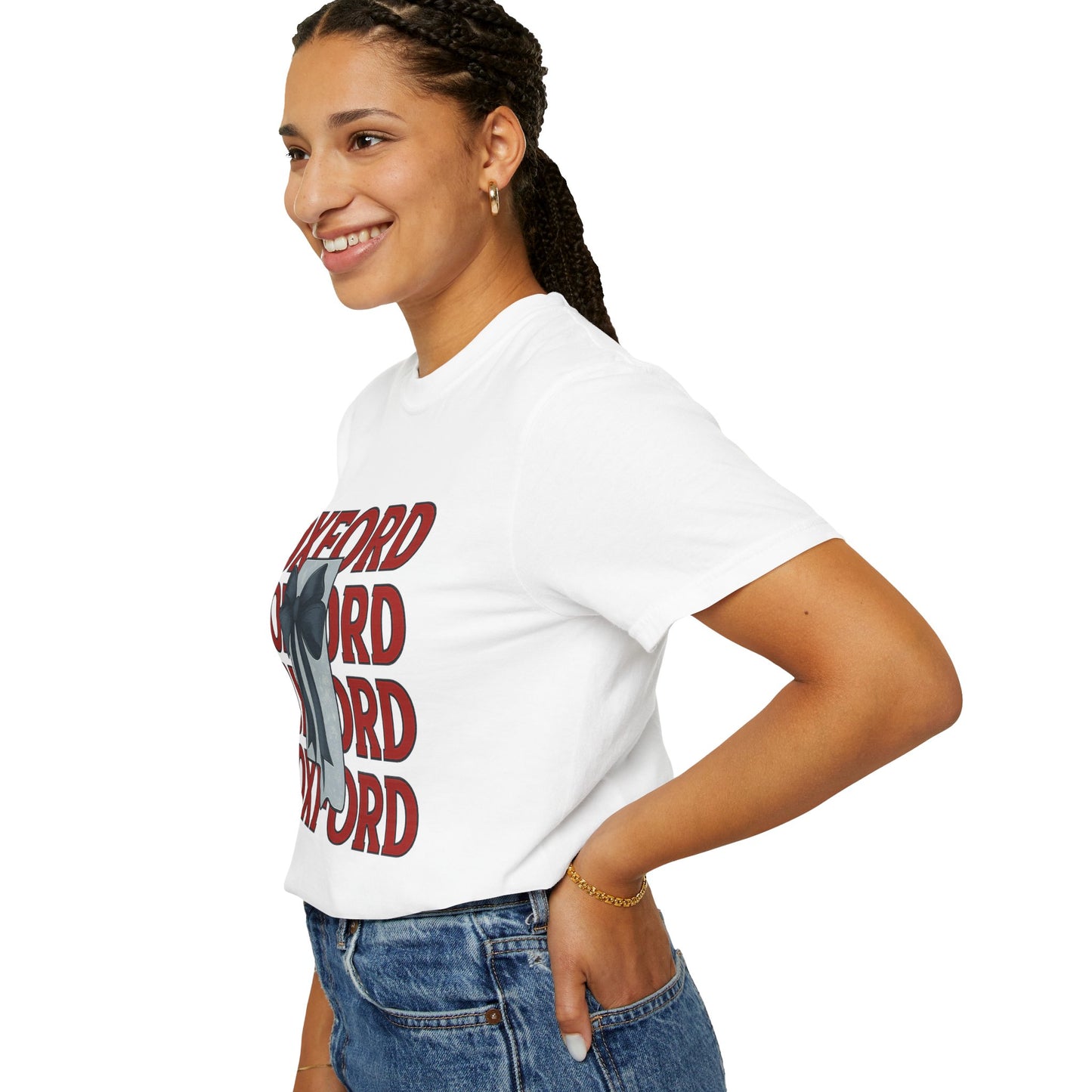 Oxford Bow Graphic Tee, Casual Unisex T-shirt, Gift for Students, College Apparel, Trendy Fashion Top, Birthday Gift