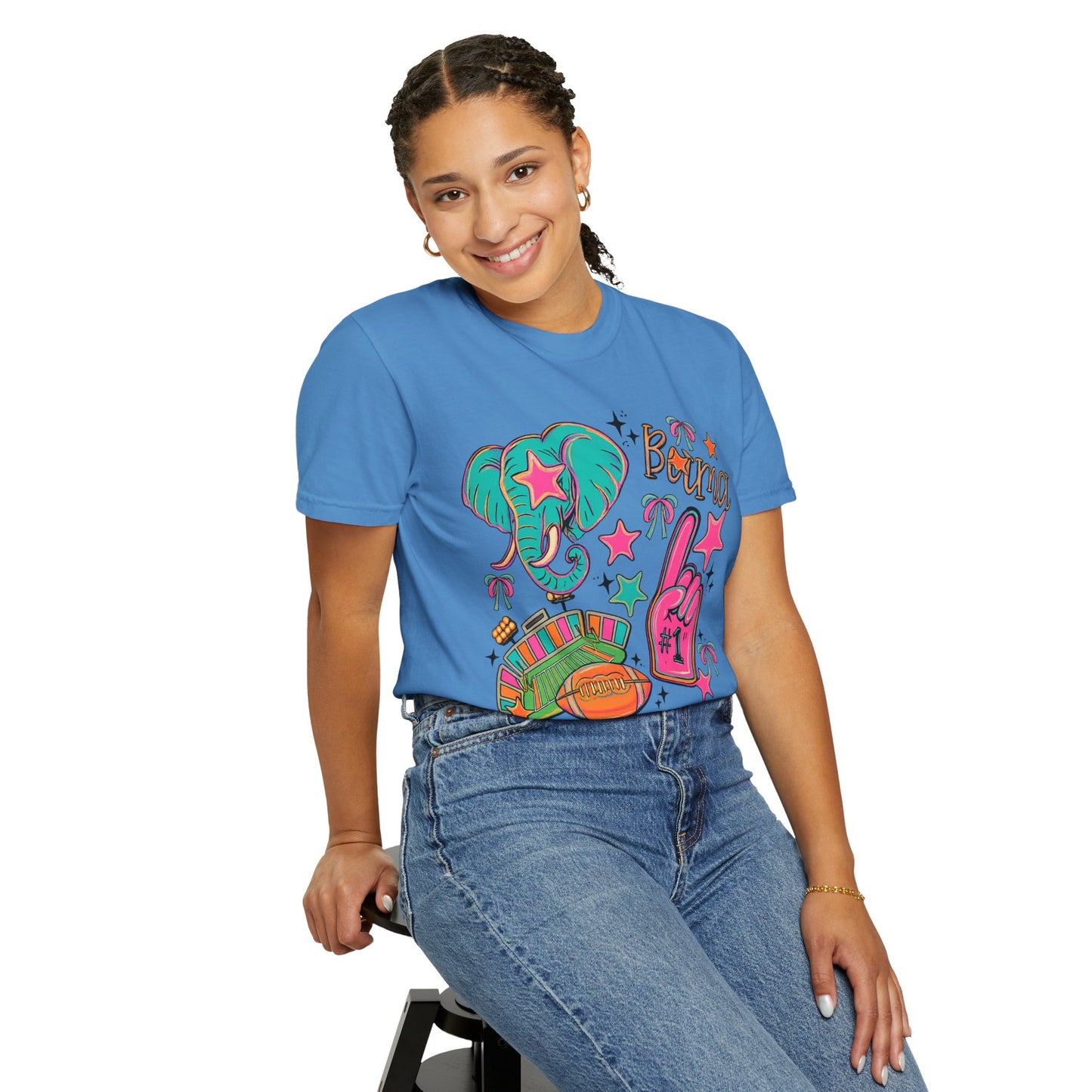 Preppy Neon Elephant Fan T-Shirt