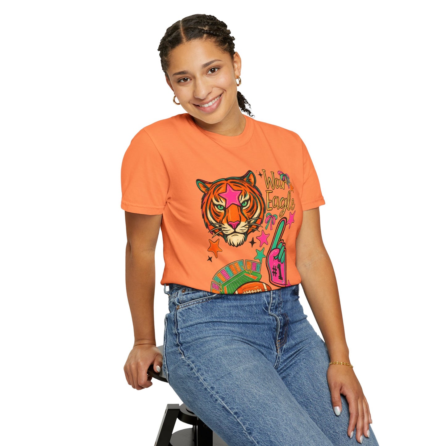 Vintage Preppy Tiger Football Game Day Unisex T-shirt