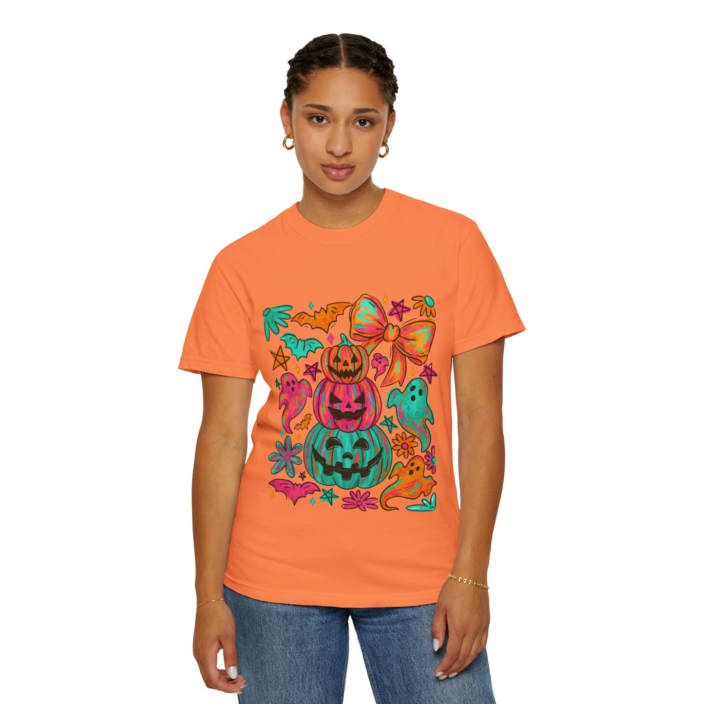 Whimsical Halloween T-Shirt, Perfect for Fall Celebrations, Ghosts & Pumpkins Design, Unisex Tee, Festive Apparel, Halloween Costume