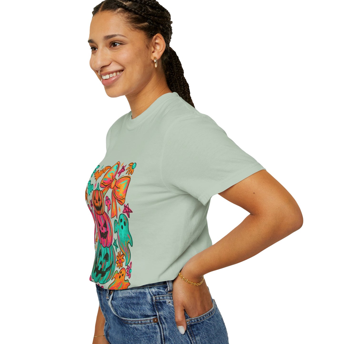 Whimsical Halloween T-Shirt, Perfect for Fall Celebrations, Ghosts & Pumpkins Design, Unisex Tee, Festive Apparel, Halloween Costume
