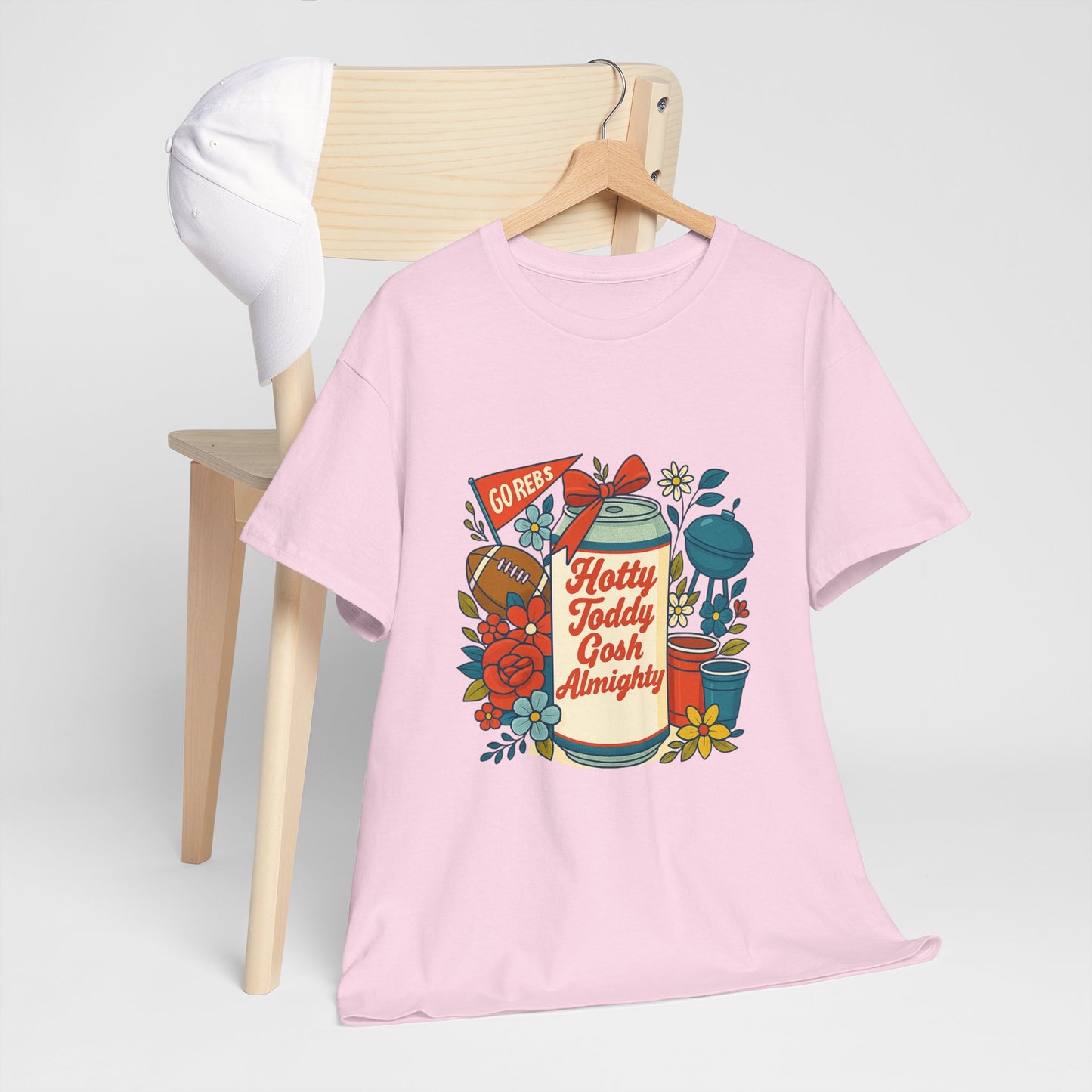 Hotty Toddy Heavy Cotton Tee - Unisex Graphic T-Shirt, Casual Wear, College Apparel, Gift for Students, Spring Break Fashion