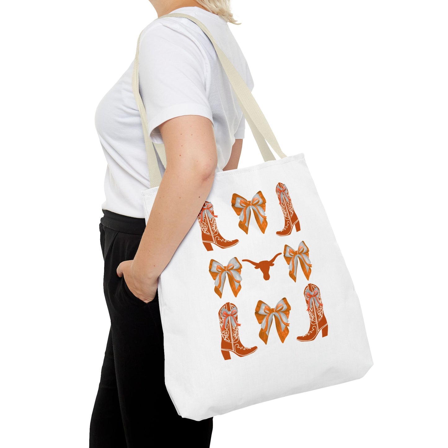 Tx longhorns Stylish Western Tote Bag, Cowgirl Style Accessories, Everyday Use, Gift for Rodeo Fans, hook em horns, texas game day, tx fan gift, graduation gift, texas alumni