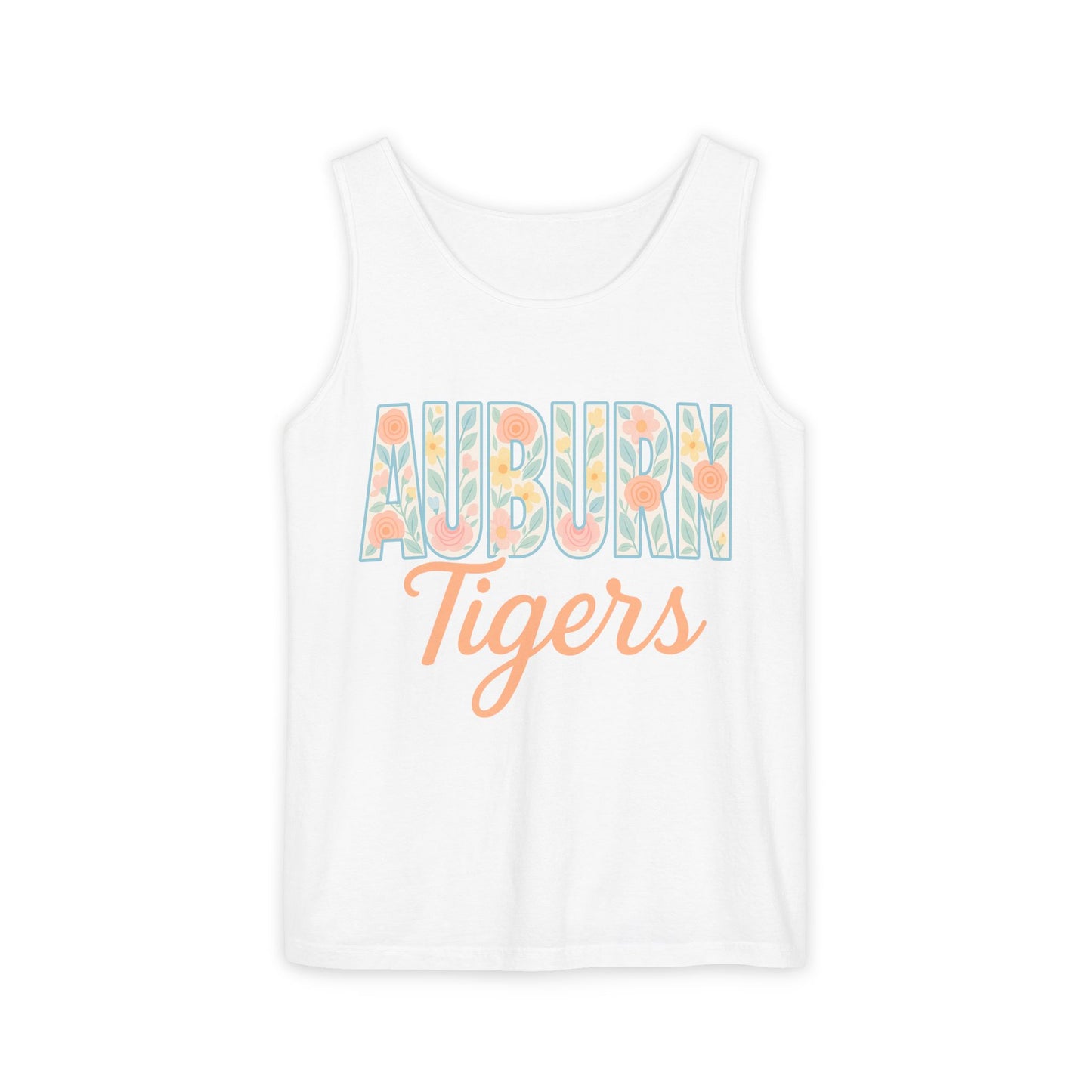 Auburn Tigers Garment-Dyed Tank Top, Summer Fashion, Sports Apparel, College Gear, Gifts for Students, Comfort Colors