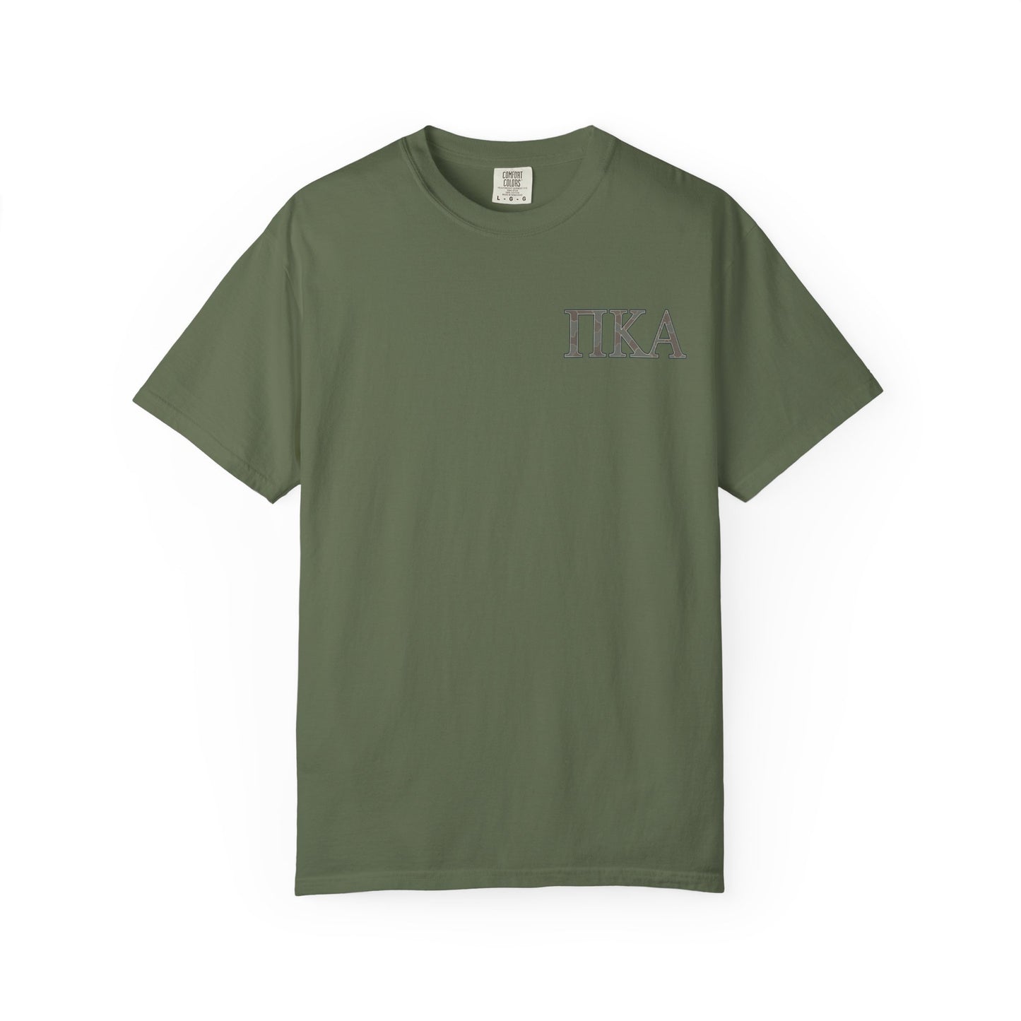 PiKappaAlpha Camouflage T-Shirt | Unisex Garment-Dyed Tee | Casual Wear, Greek Life Apparel, College Gifts, Brotherhood Shirt, Event [...]