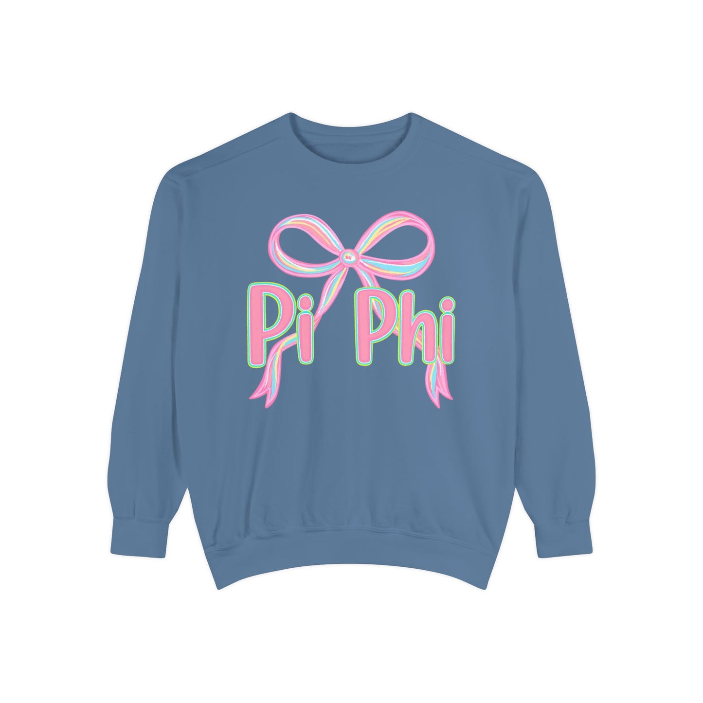 PiPhi Bow Unisex Sweatshirt, Cute Sorority Apparel, Comfortable Sweatshirt, Gift for Sorority Sisters, Soft Fashion Essentials