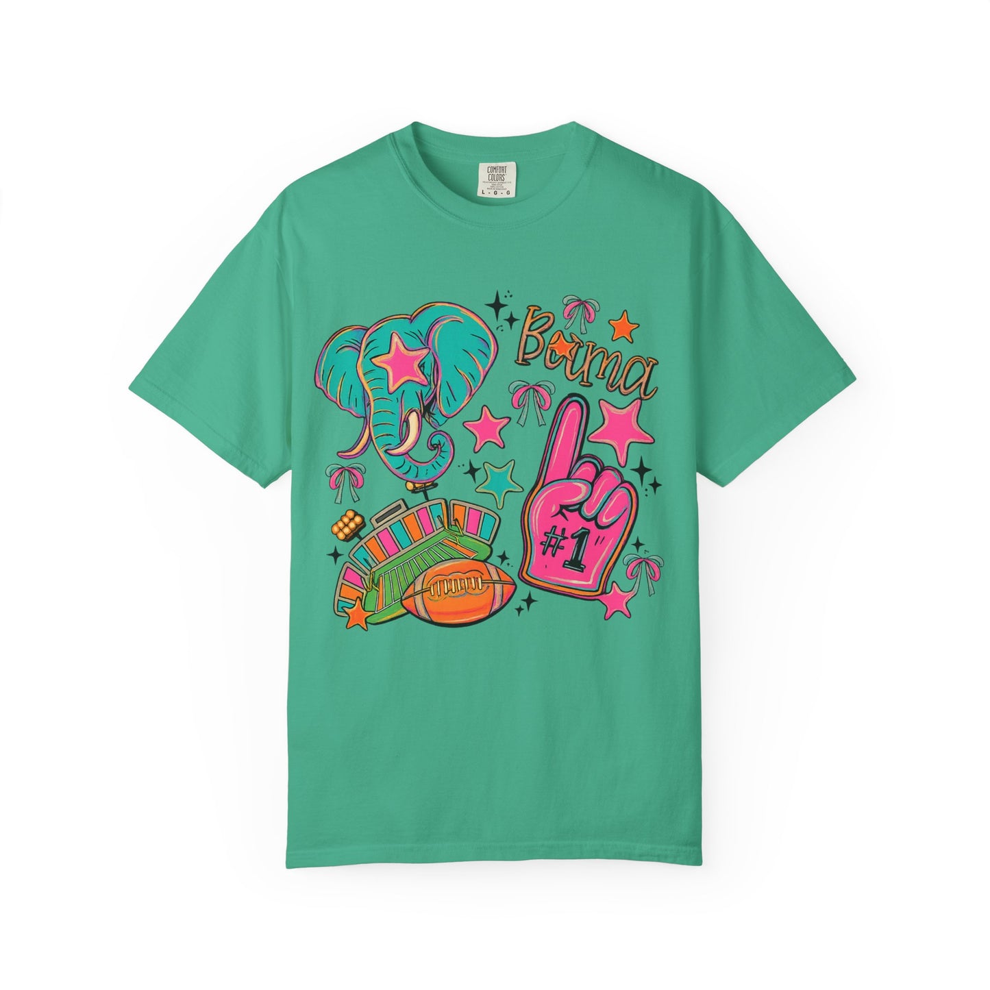 Preppy Neon Elephant Fan T-Shirt