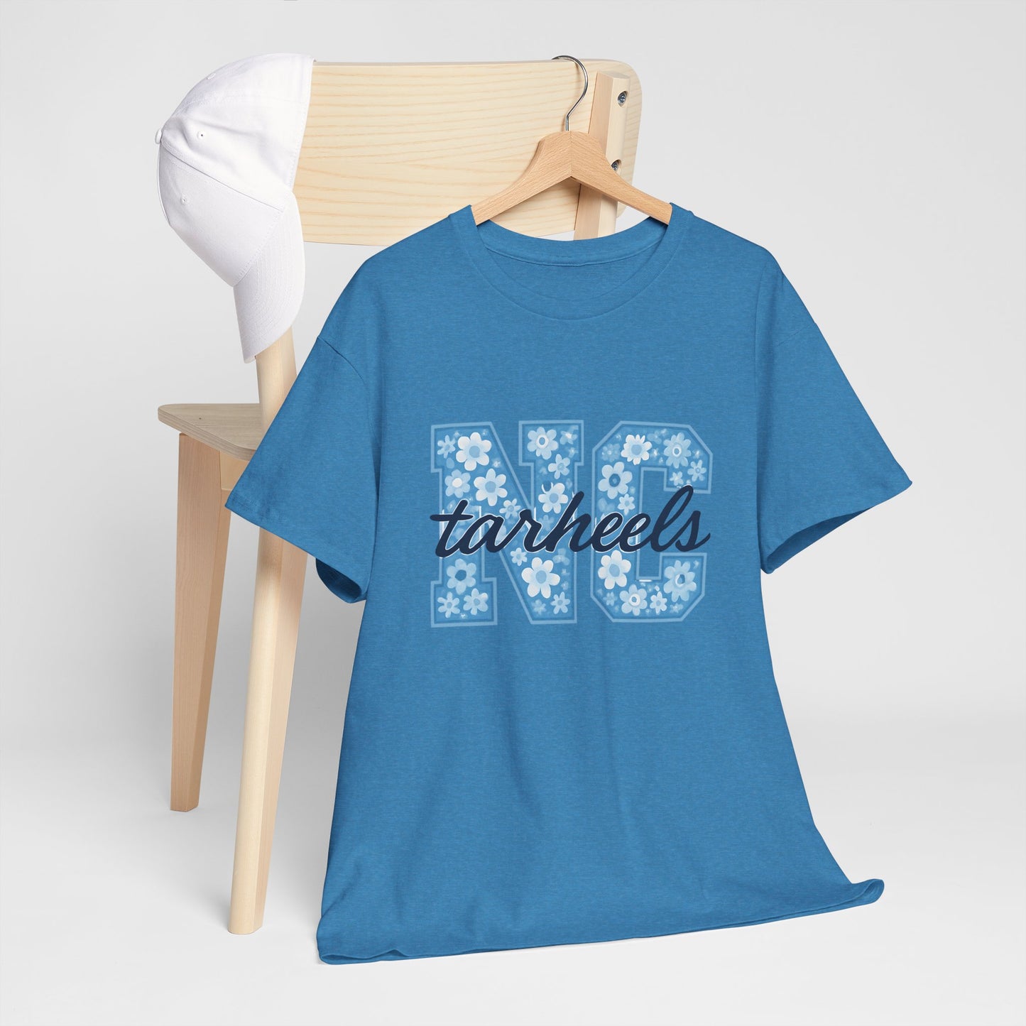 North Carolina Tarheels Unisex Heavy Cotton Tee, College Spirit Wear, Men's and Women's Casual T-Shirt, School Pride Apparel, Gift for Fans