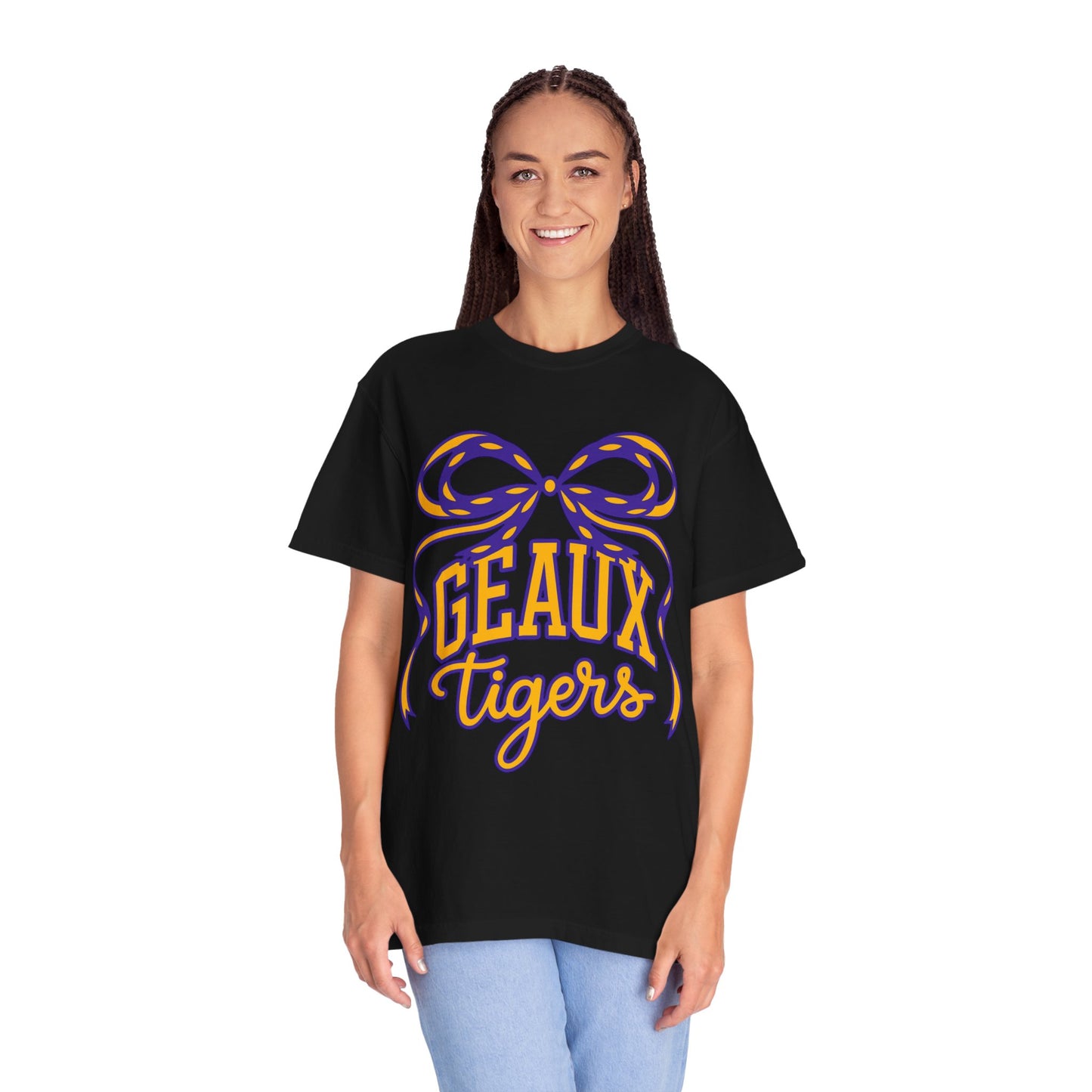 Géaux Tigers Garment-Dyed T-Shirt, Unisex Tee, LSU Spirit Wear, College Apparel, Game Day Outfit, Casual Style