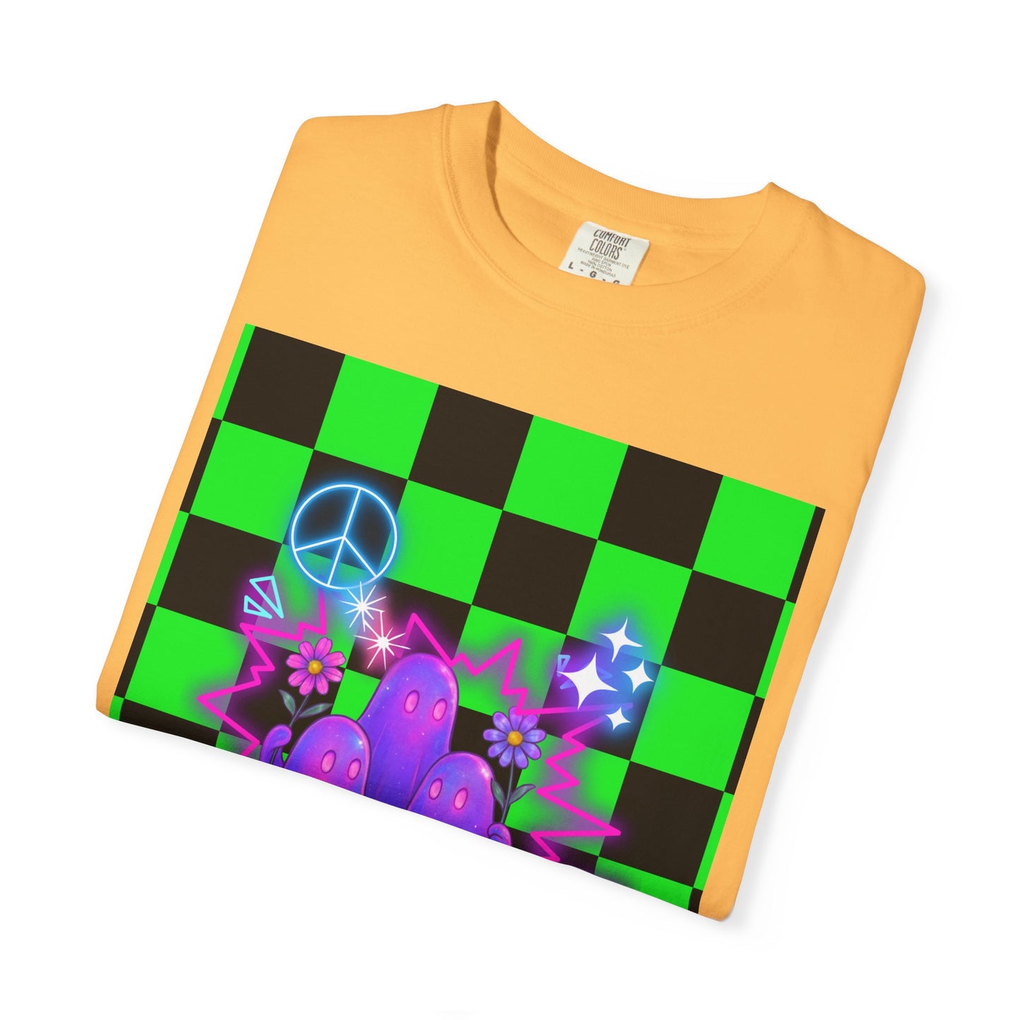 Vibrant Ghost Graphic Tee, Unisex T-shirt, Retro Vibe Shirt, Perfect for Halloween, Party Wear, Casual Style, Unique Gift